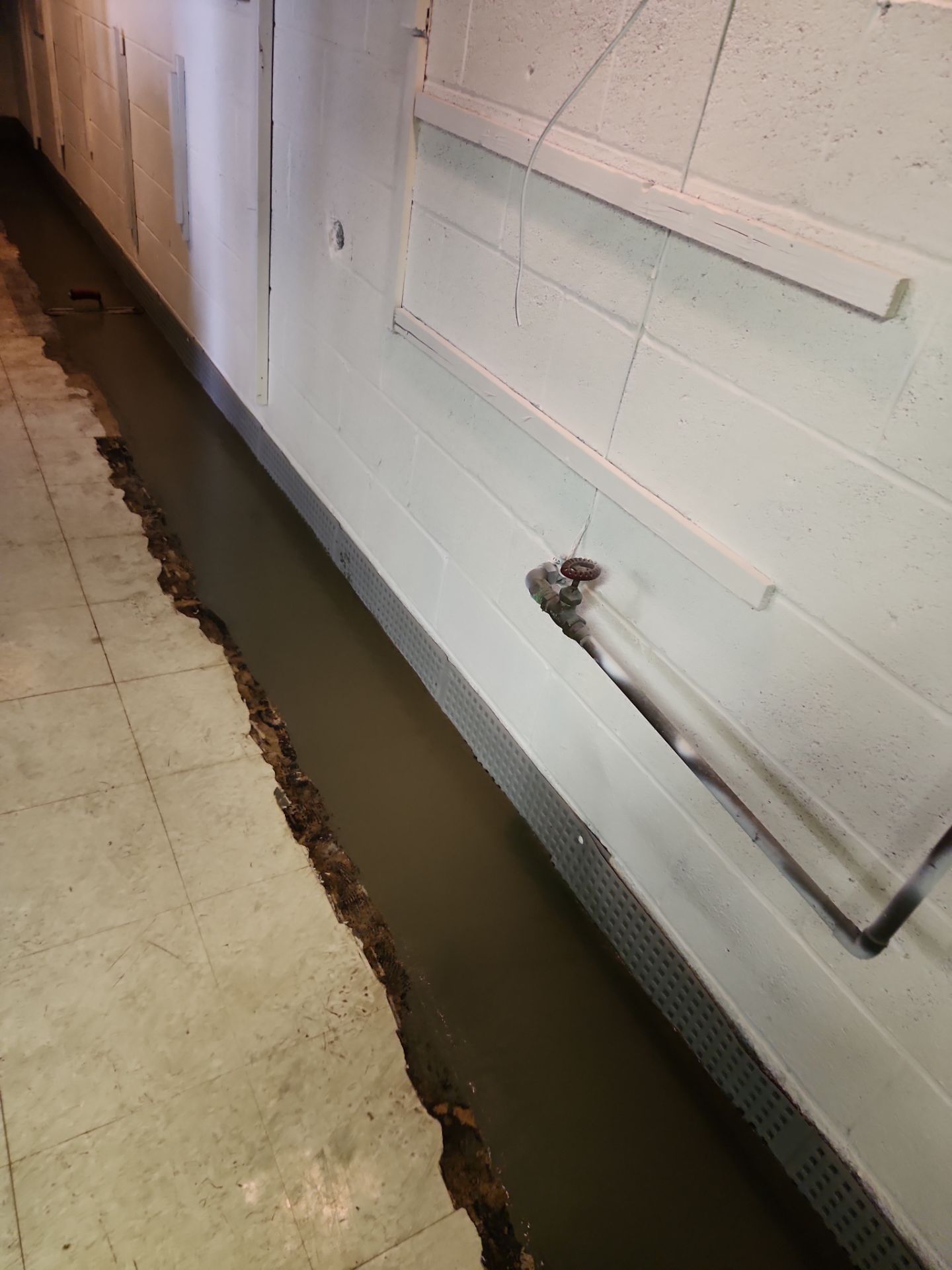 Interior French Drain & Mold Remediation Project in Manville, New Jersey by Pure Service Pro, LLC 