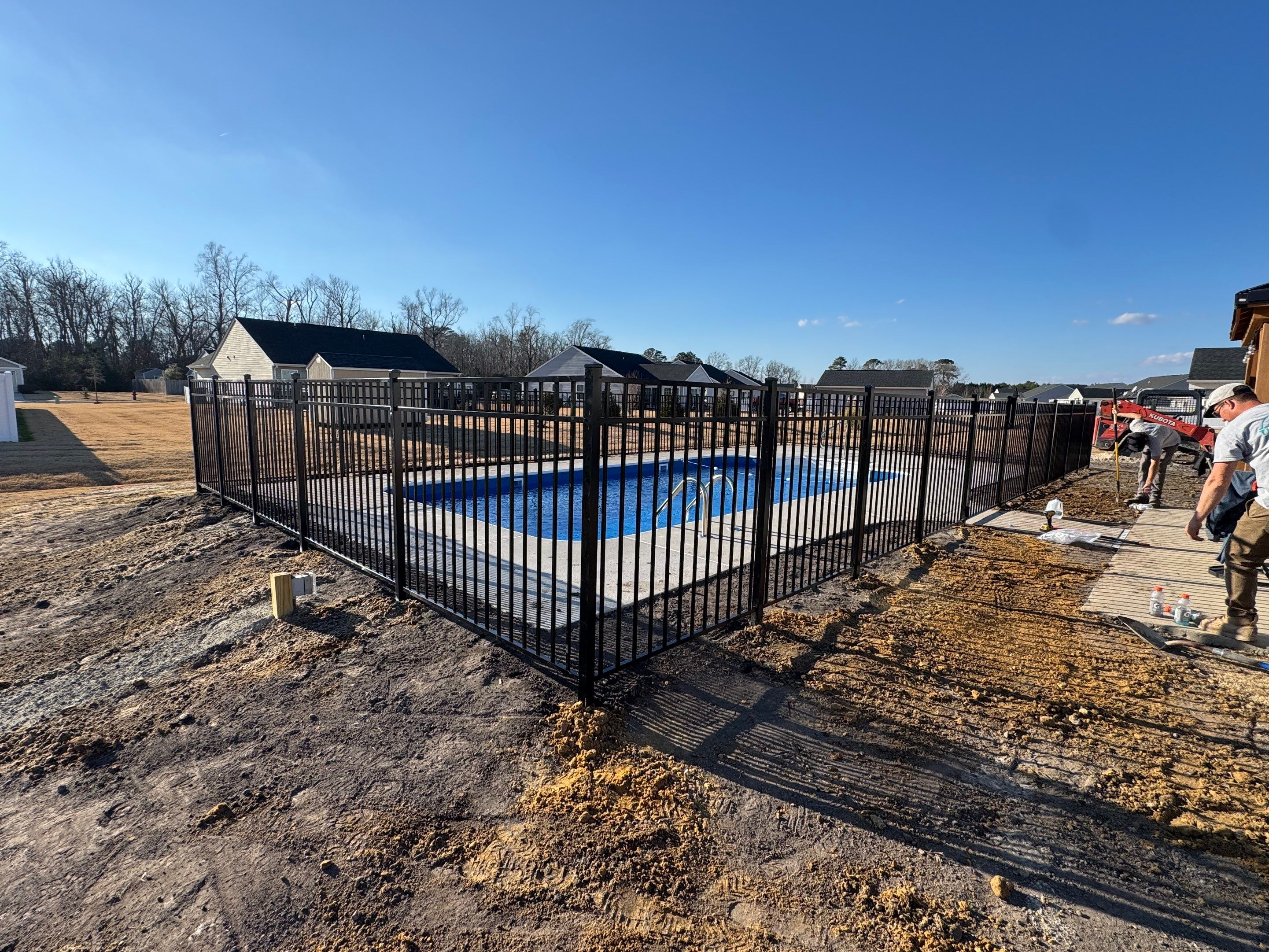 Beautiful New Pool Fence by Tidewater Fence