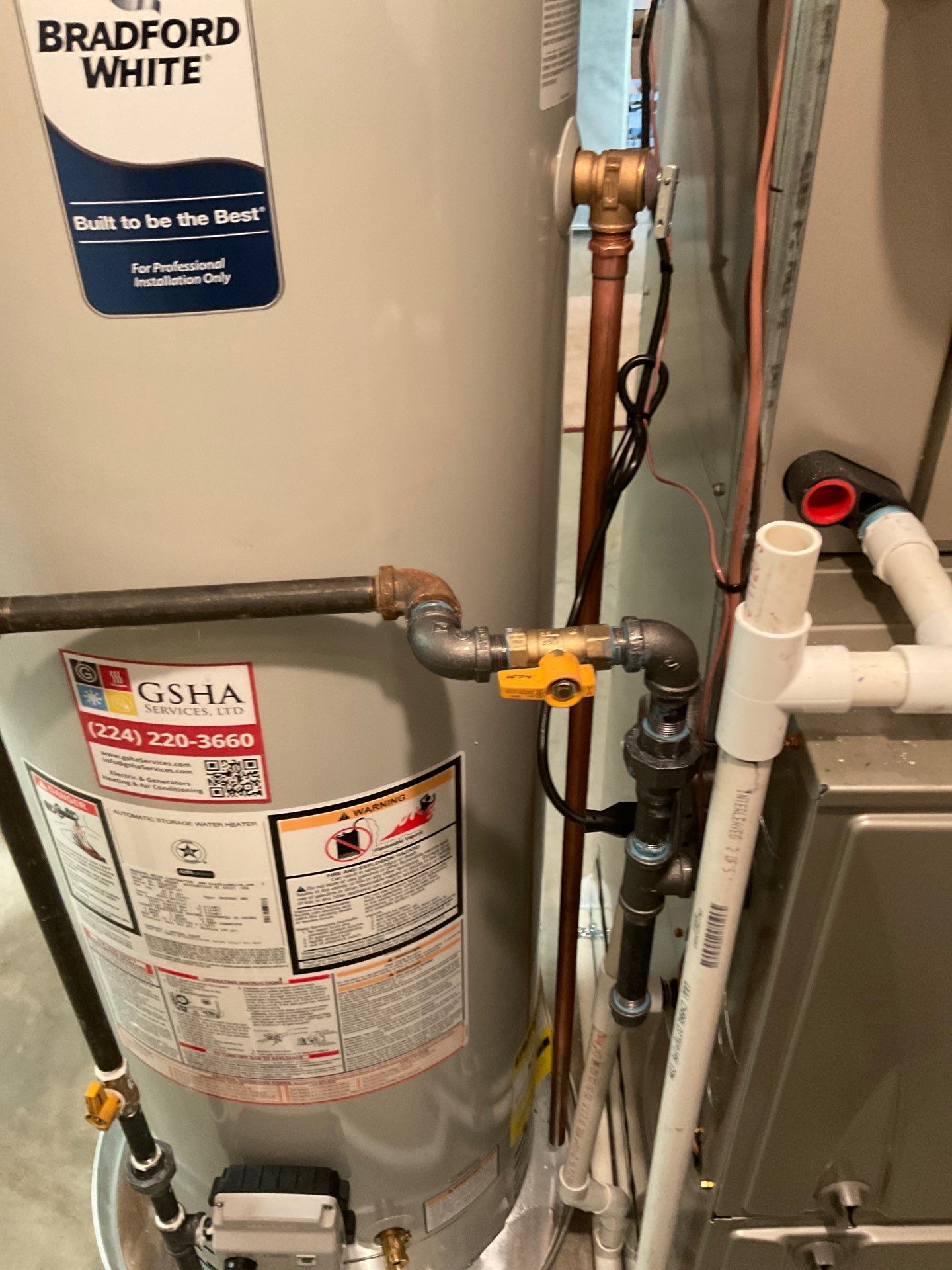 Bradford White Water Heater Installation by GSHA Services LTD