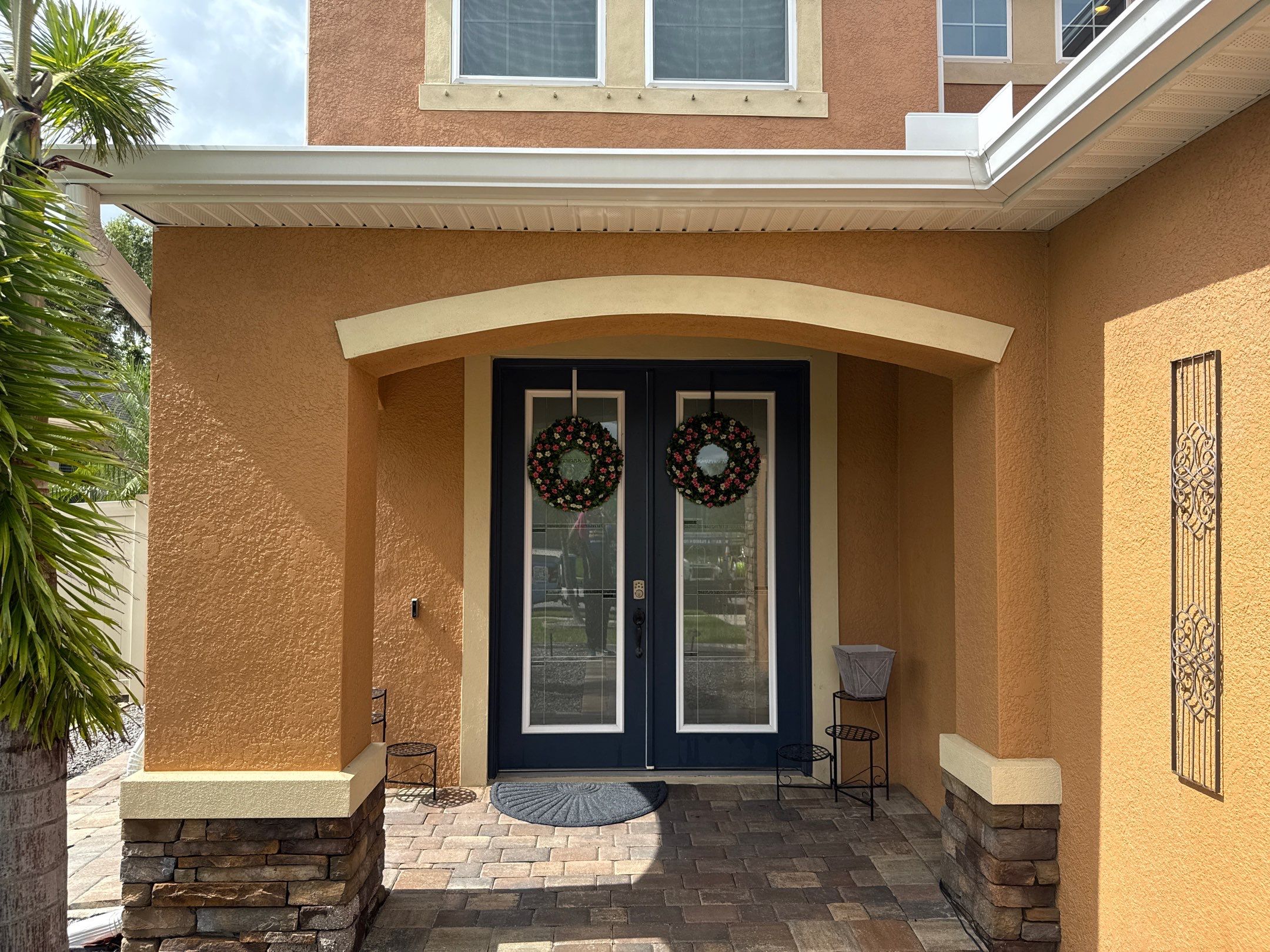 Full Exterior Cleaning – Two-Story House, Gutters, and Fence in Old Mill Preserve, Palmetto, FL by Sunshine AquaWash