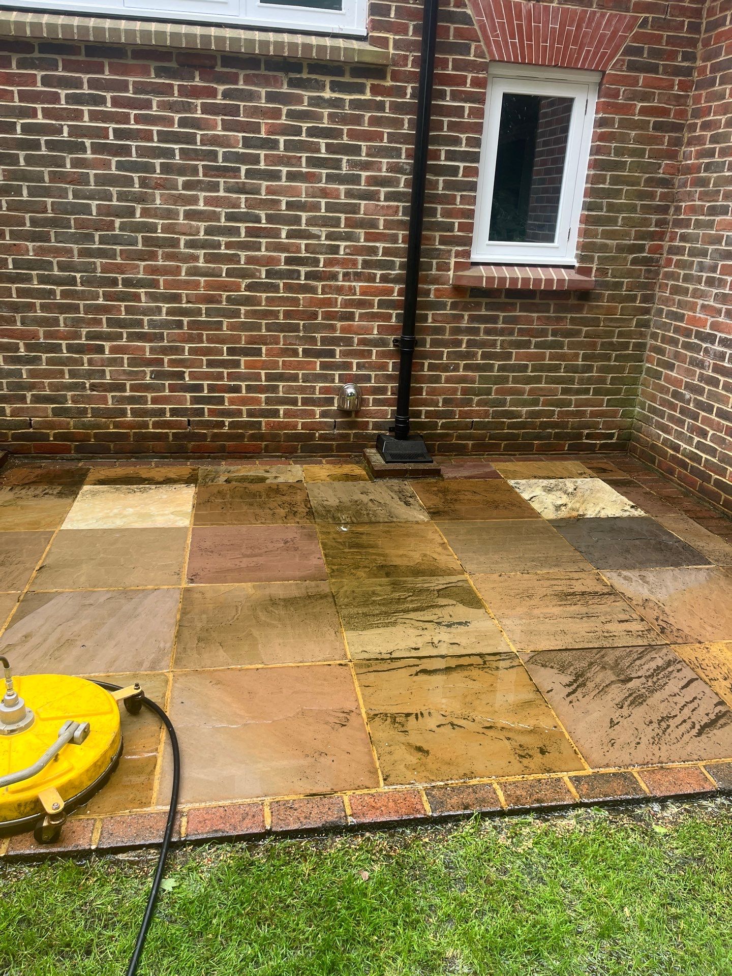 Patio Clean using 18inch Whirlaway FSC by Ges Exterior Cleaning ltd