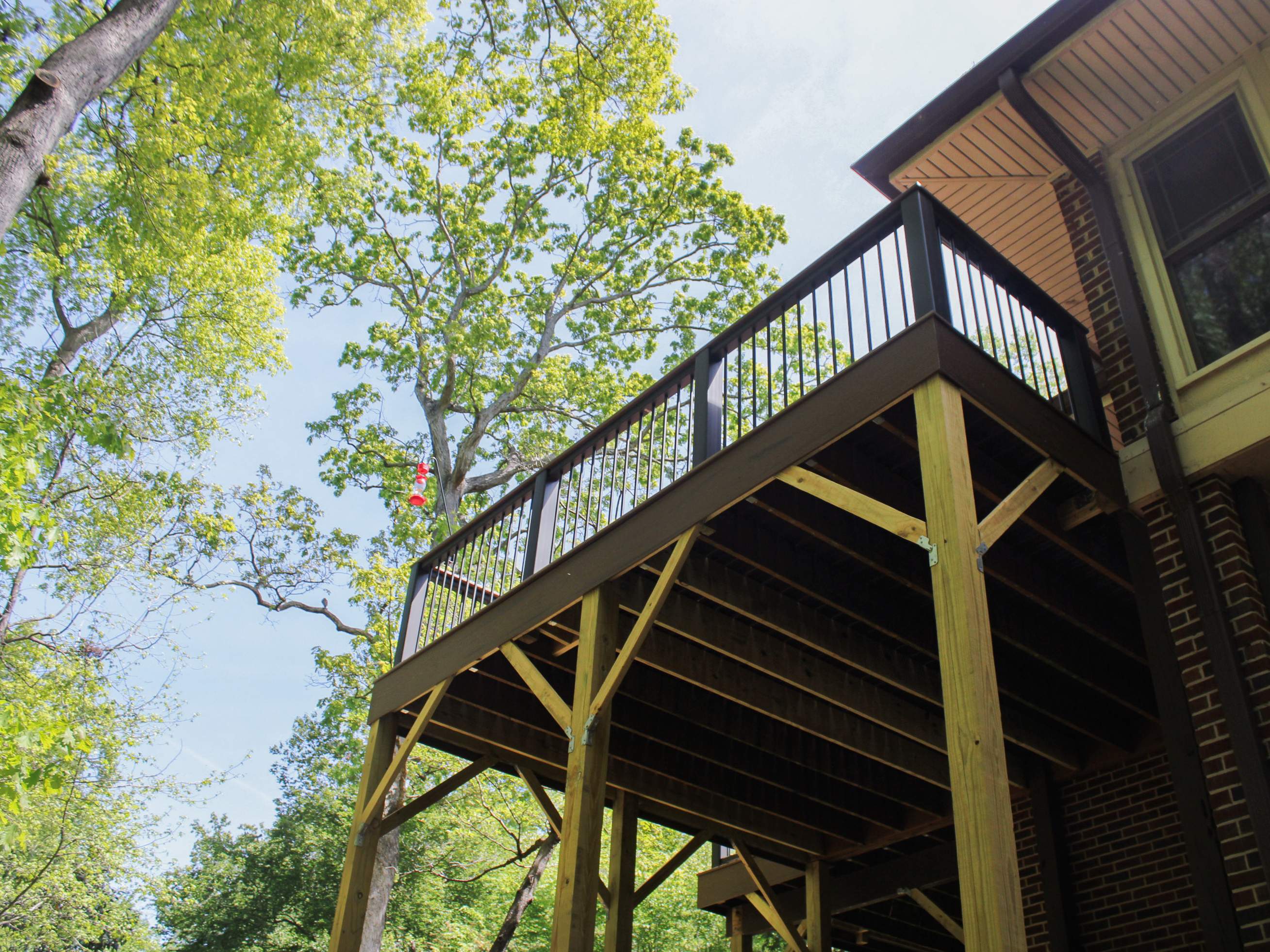 Timbertech Deck Resurface with Trex Transcends Drink Rail Install in Decatur, GA by Nelson Exteriors 