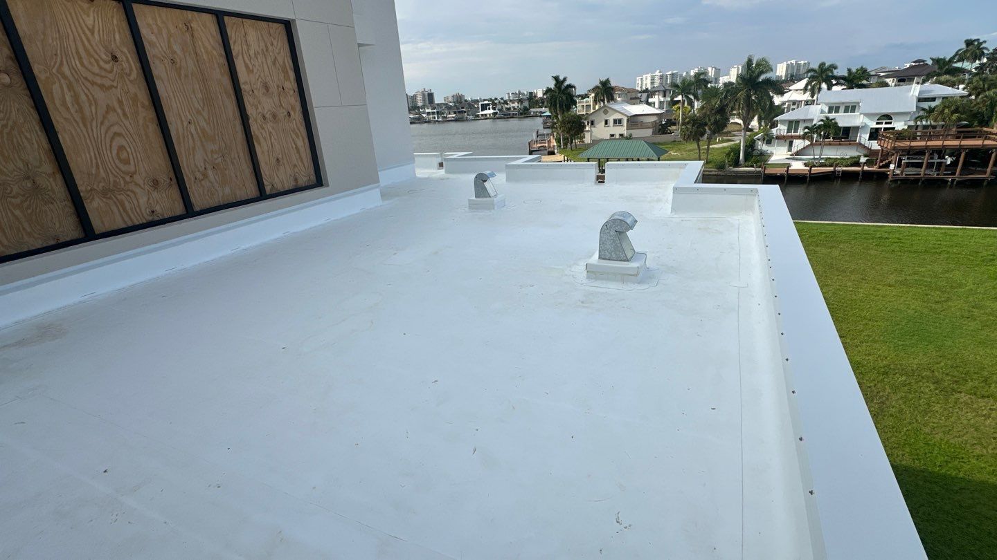 Residential Install of Flat TPO by International Roofing