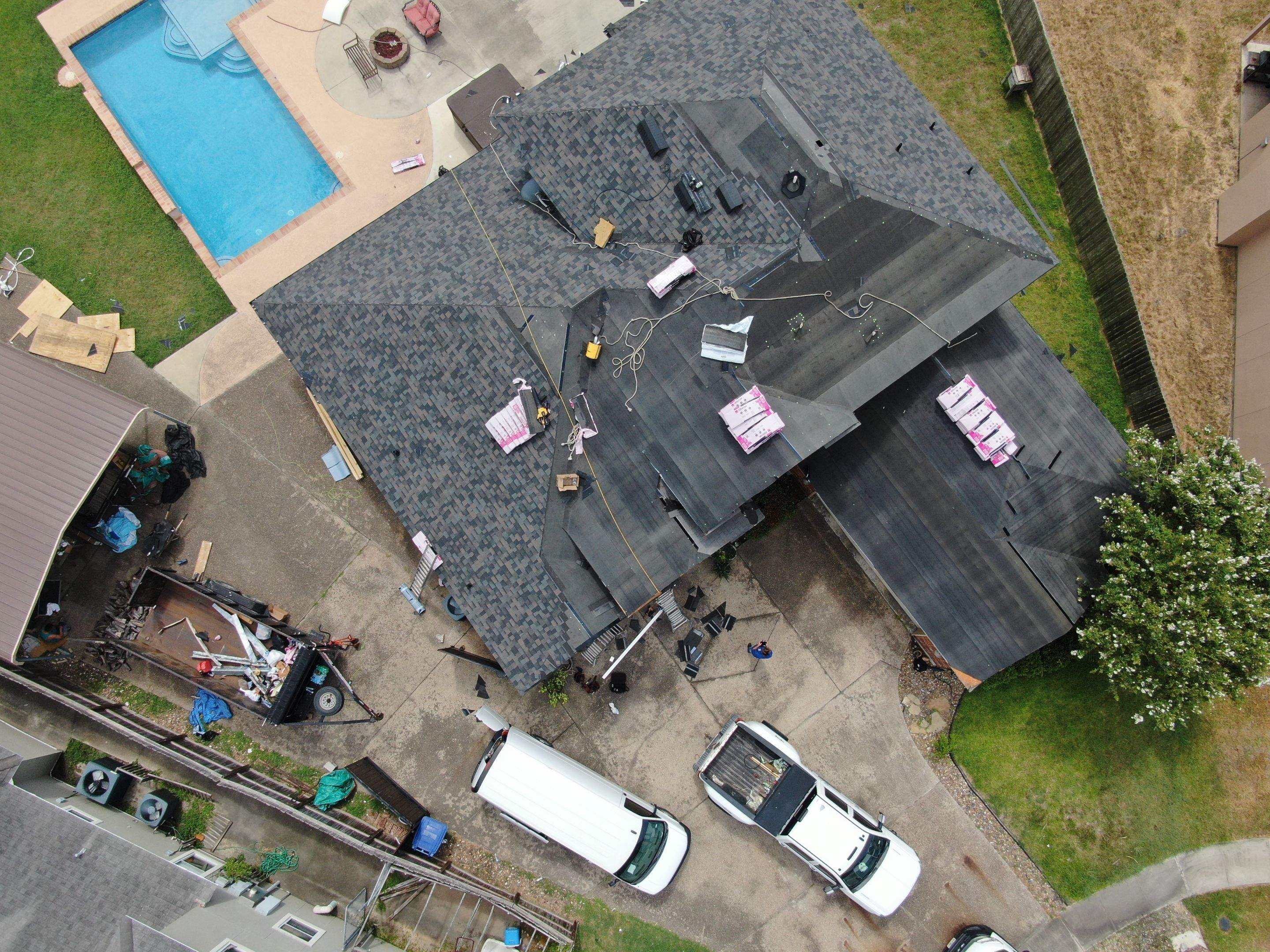 Flashing Stucco above the Roof by Bayfront Roofing and Construction
