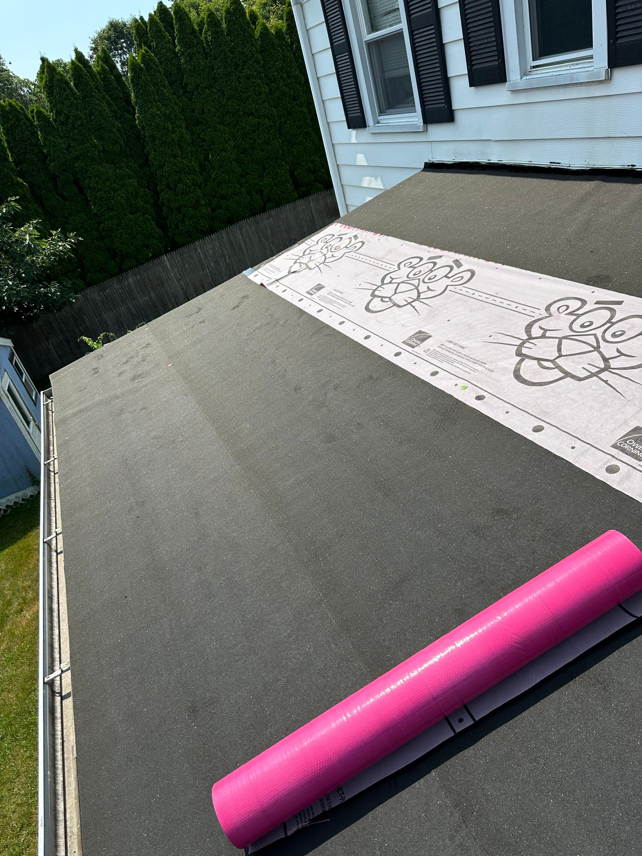 Commercial Roofing Installation using Owens Corning TruDefinition  Midnight Plum by A Plus Exterior