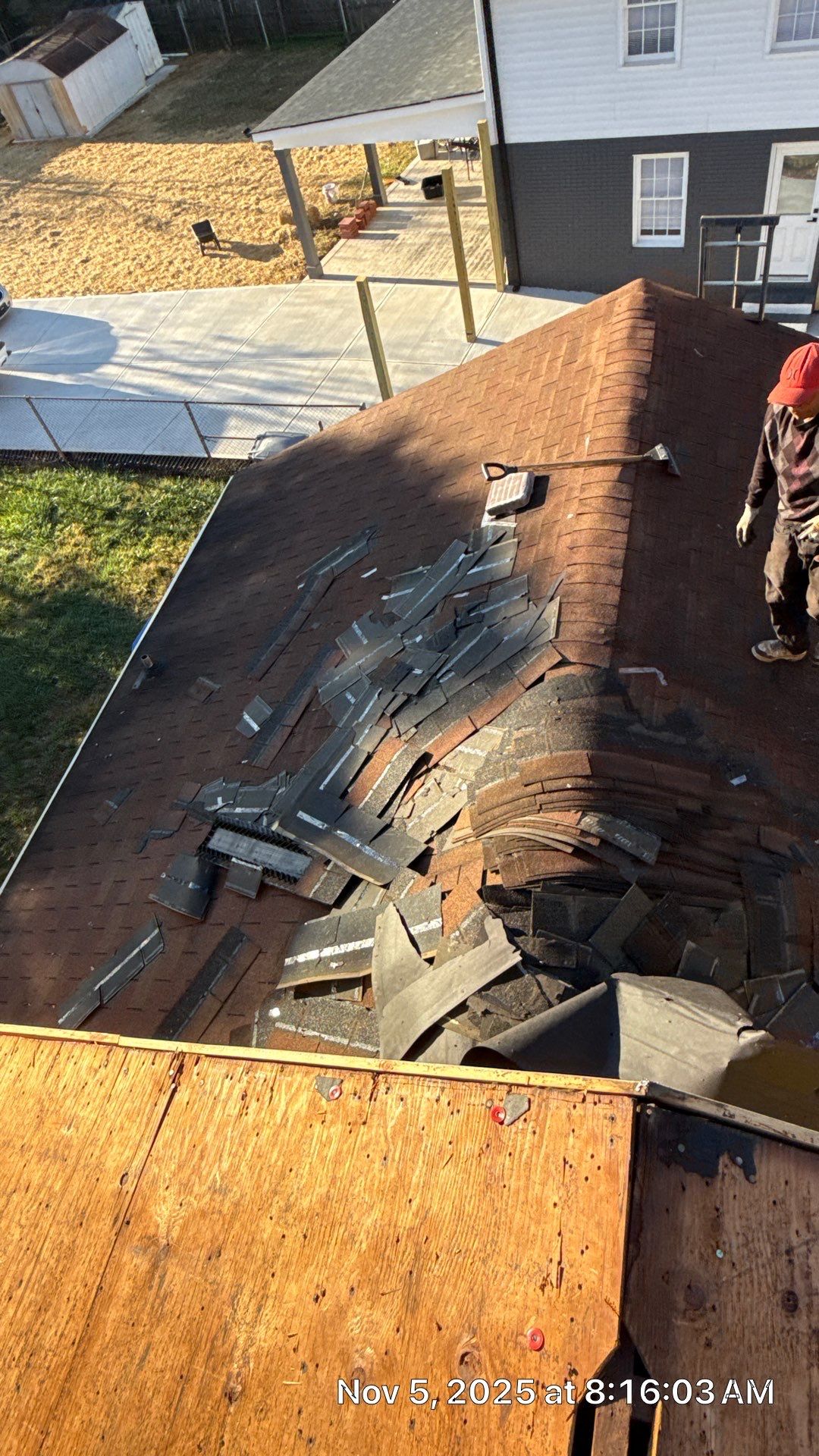 Roof replacement by wind damage by Just Brilliant Restoration JBR