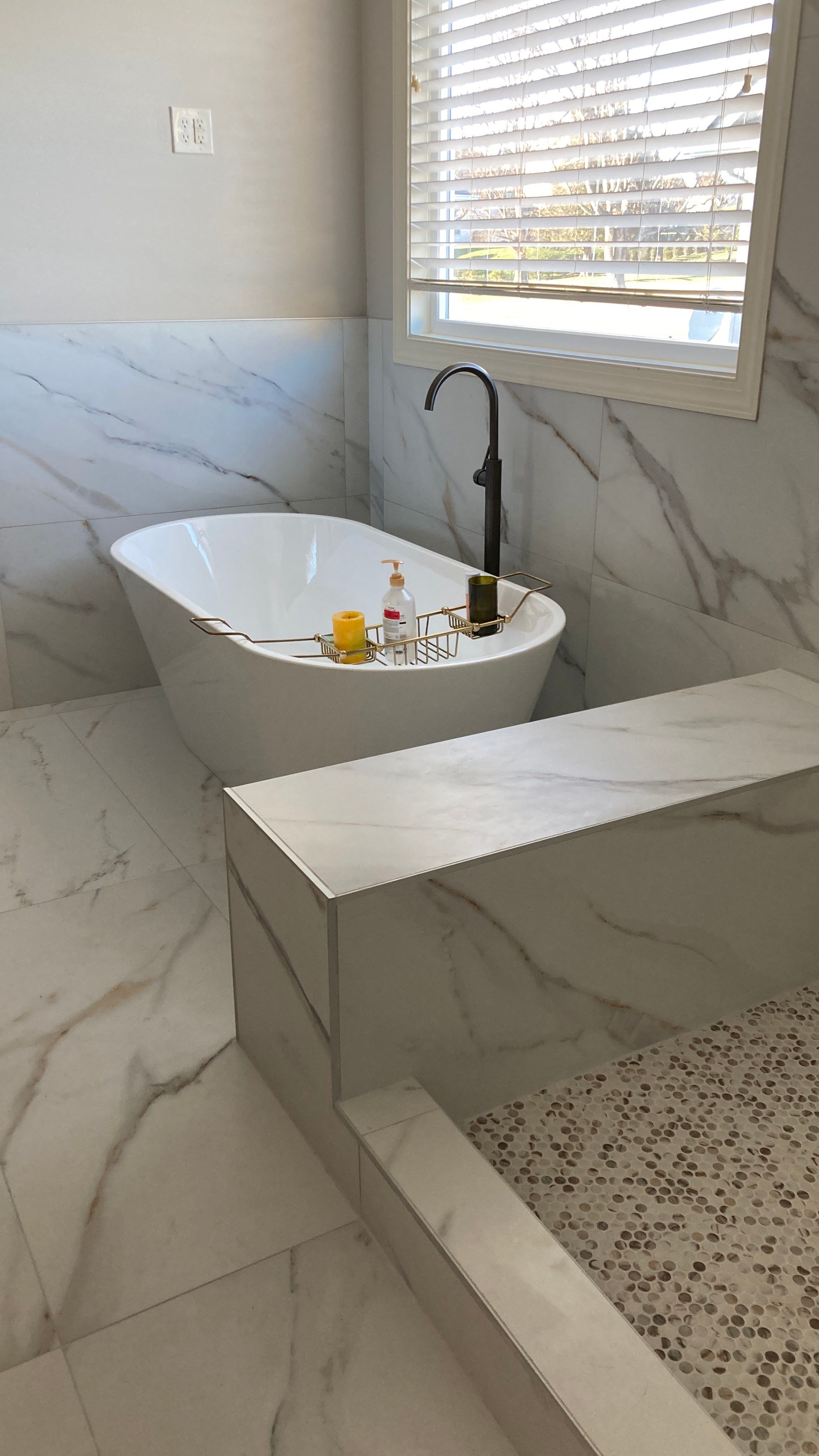 Tile Bath Remodel by Footprints Floors of Nashville