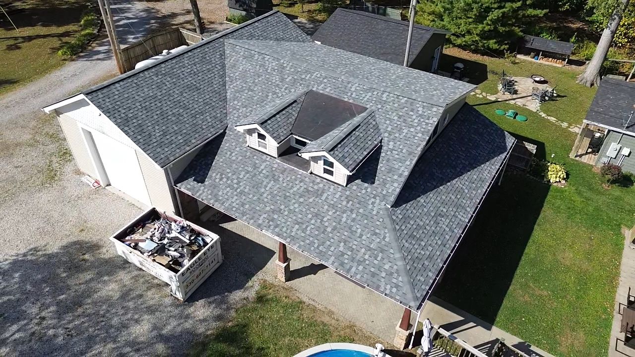 Atlas Pinnacle, Color, Coastal Granite, Drip Edge, Color, Black by Eagle Eye Roofing