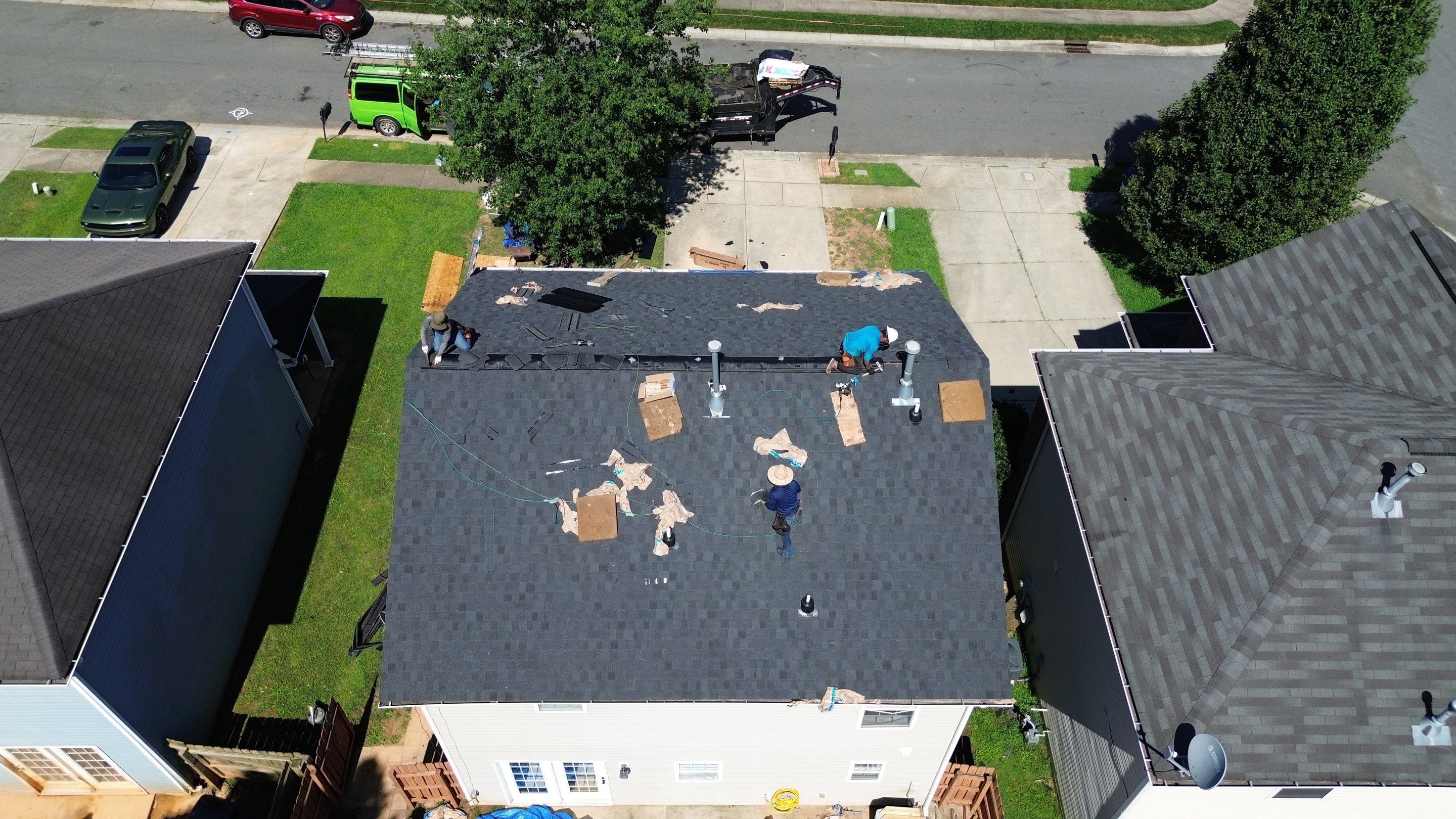 Roof replacement and interior repair by hail damage by Just Brilliant Restoration JBR