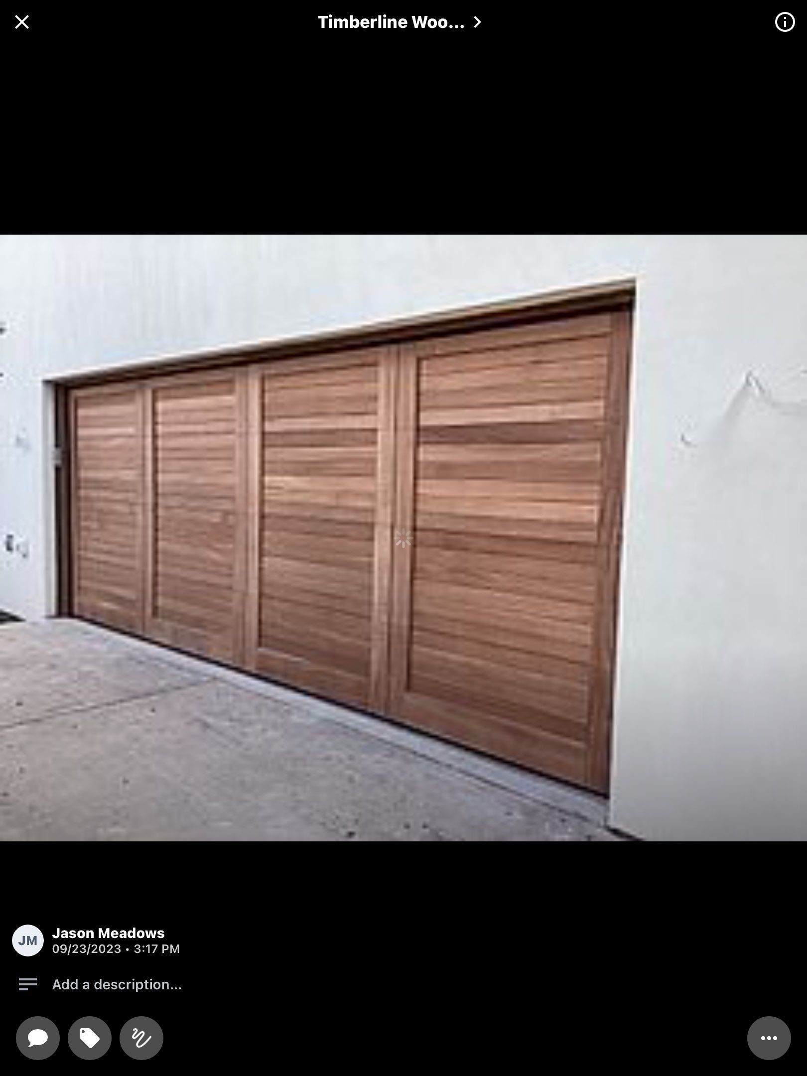 New Garage Door using Timberlane Wood Garage Door + LiftMaster Heavy Duty Opener by Meadows Garage Doors