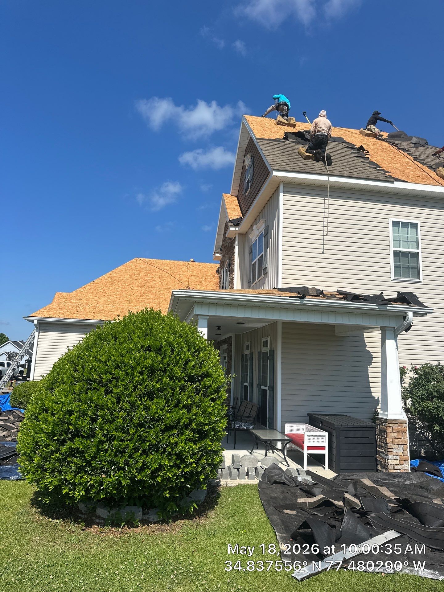 Roof Replacement in Jacksonville, NC using Landmark Weathered Wood by RGR Construction and Roofing, LLC