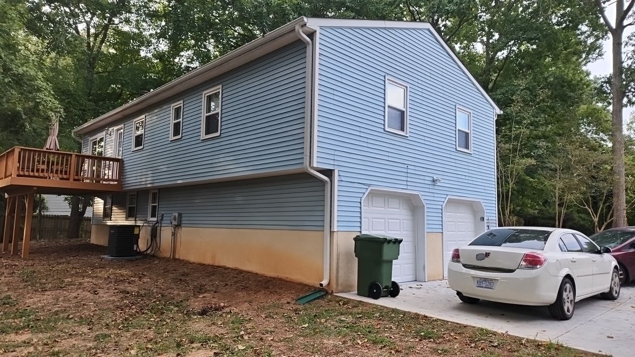 Gutter Cleaning using water by Power Wash Masters LLC