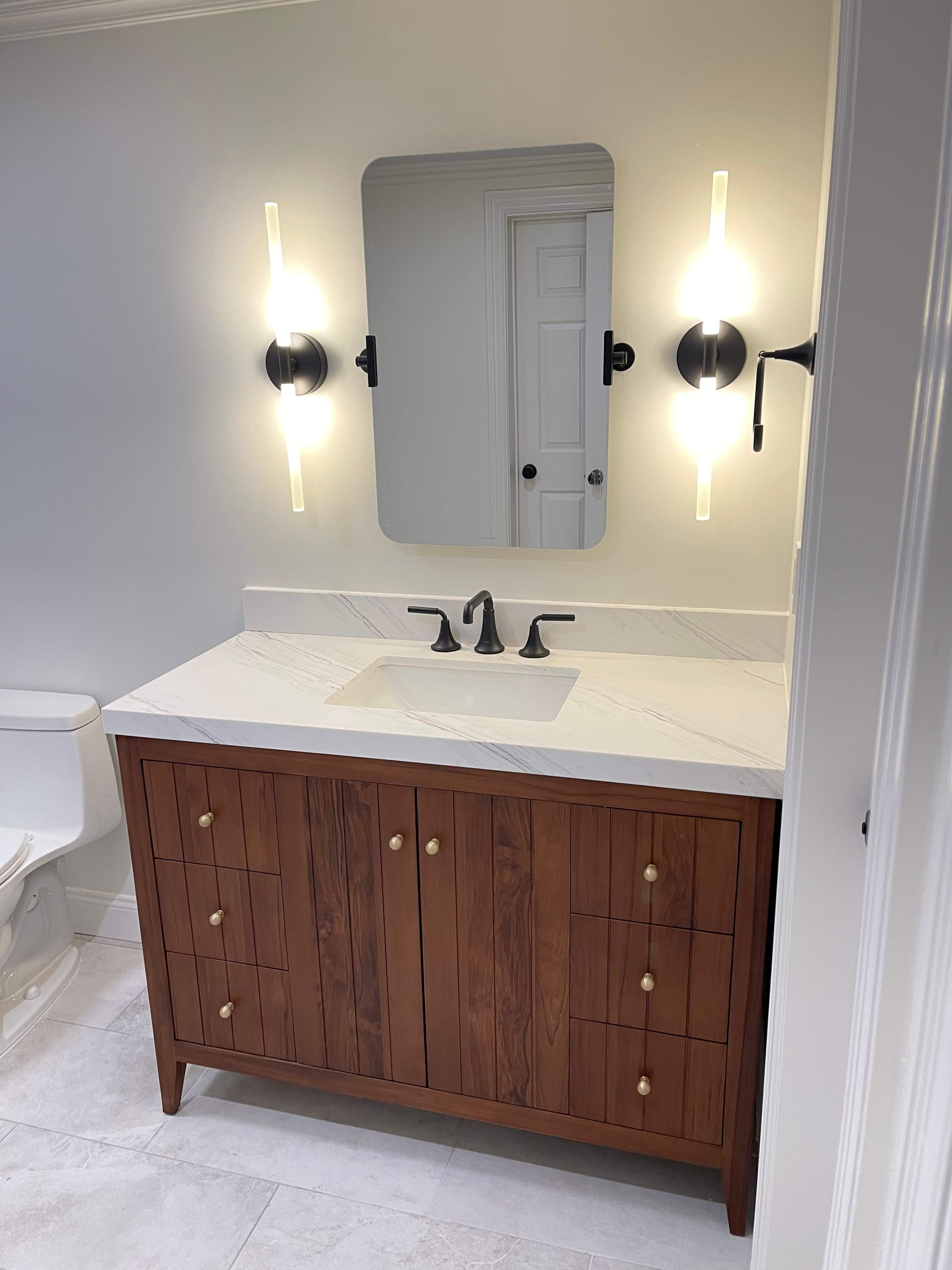 Basement bathroom renovation by Prudencio