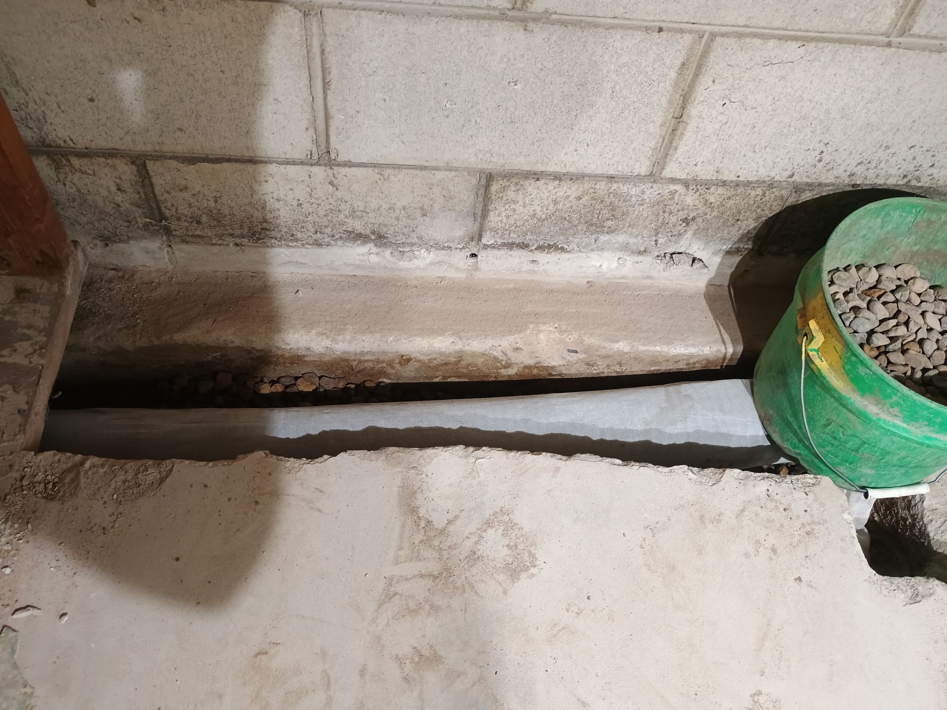 Drain Tile in Roseville for Carston by Waterproofing Northeast