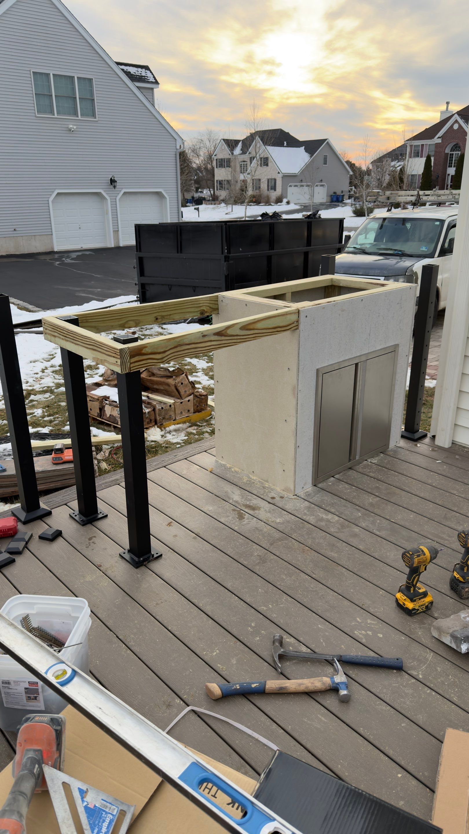 New Deck and outdoor Kitchen In Hillsborough , New Jersey by deck guardian