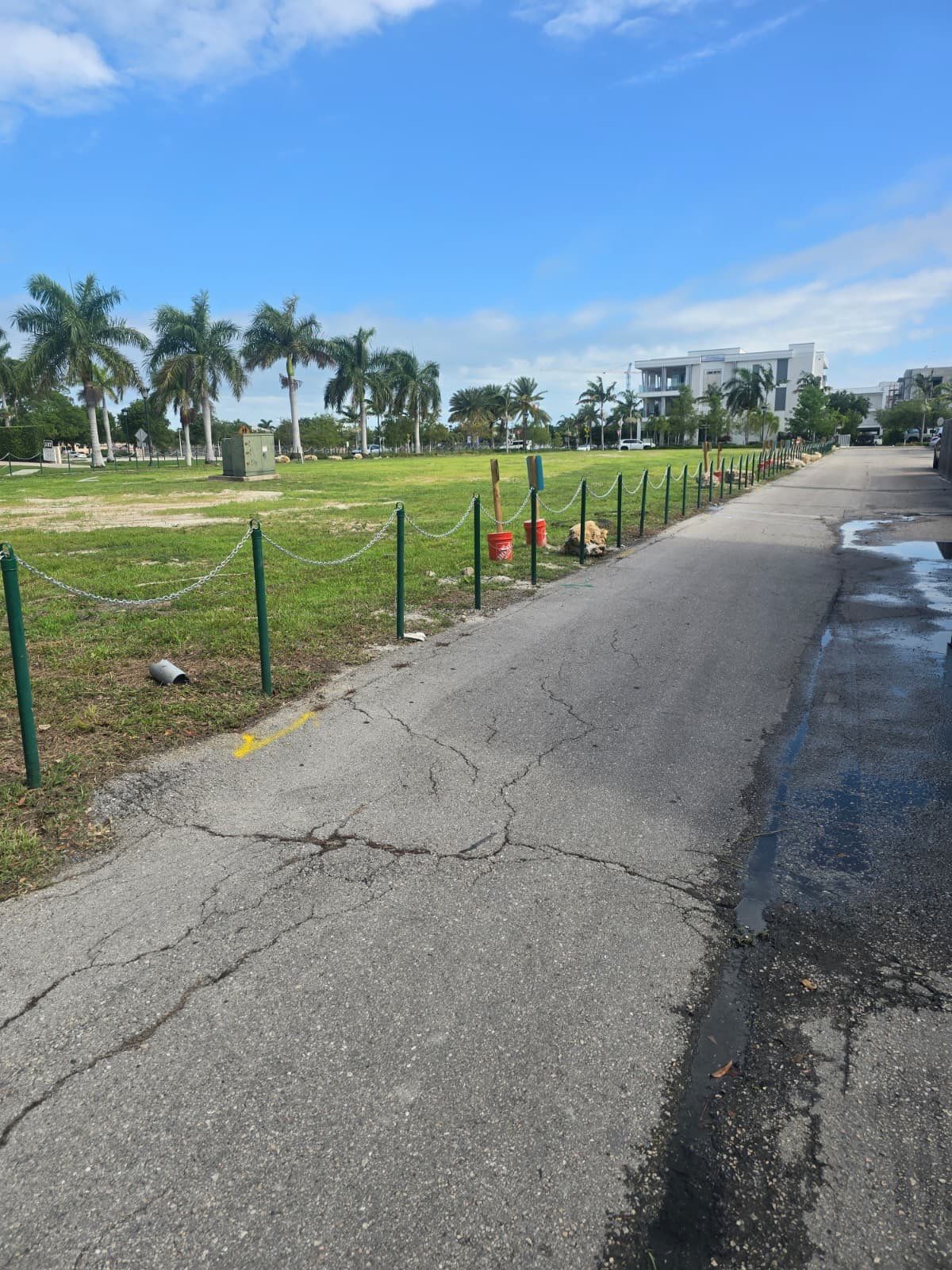Commercial Post and Chain Fence Installation in Naples by True Fence LLC