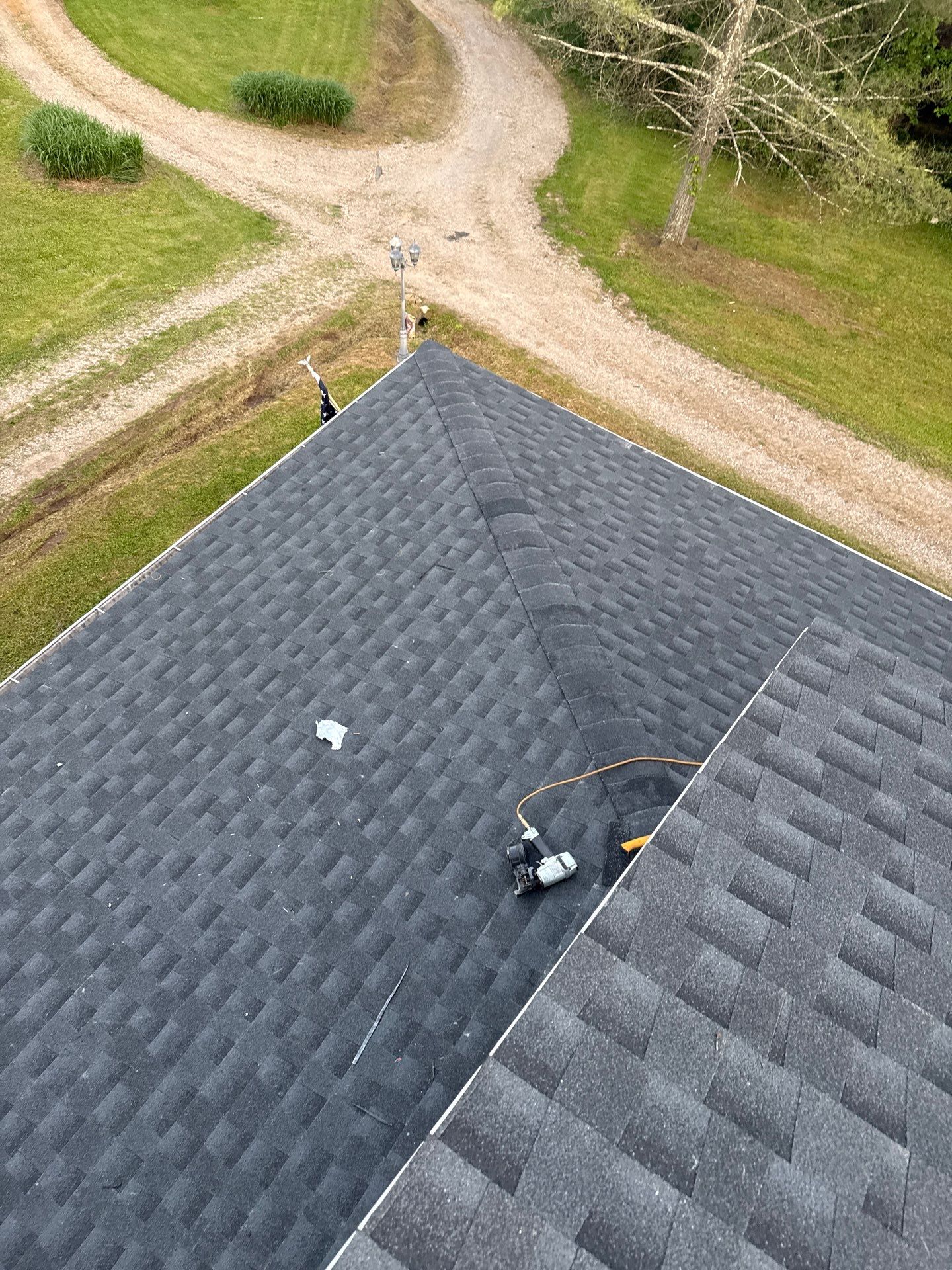 Residential Roofing Installation using GAF Timberline HDZ Charcoal by Rainstoppers Roofing