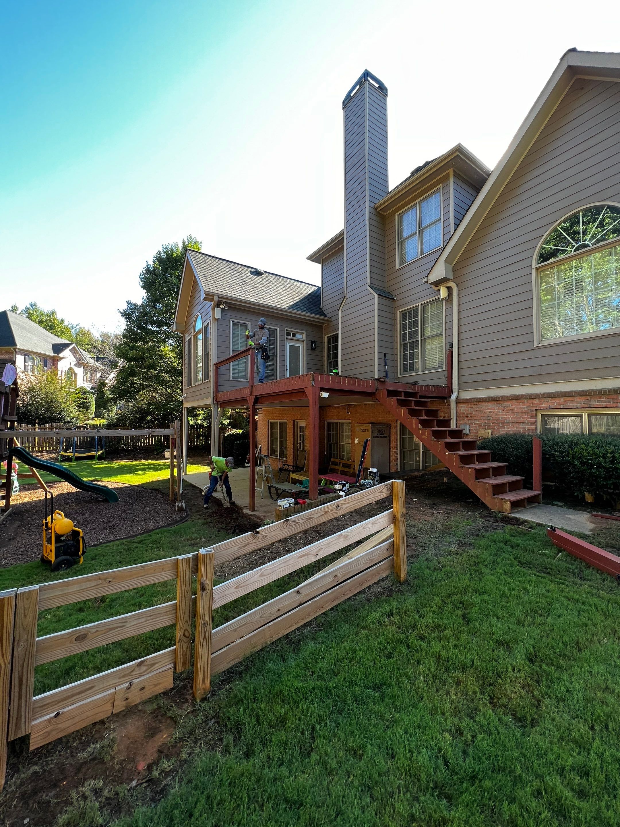 Composite Deck Installation and Screened Porch Enclosure in Roswell by Swift Home Renovations