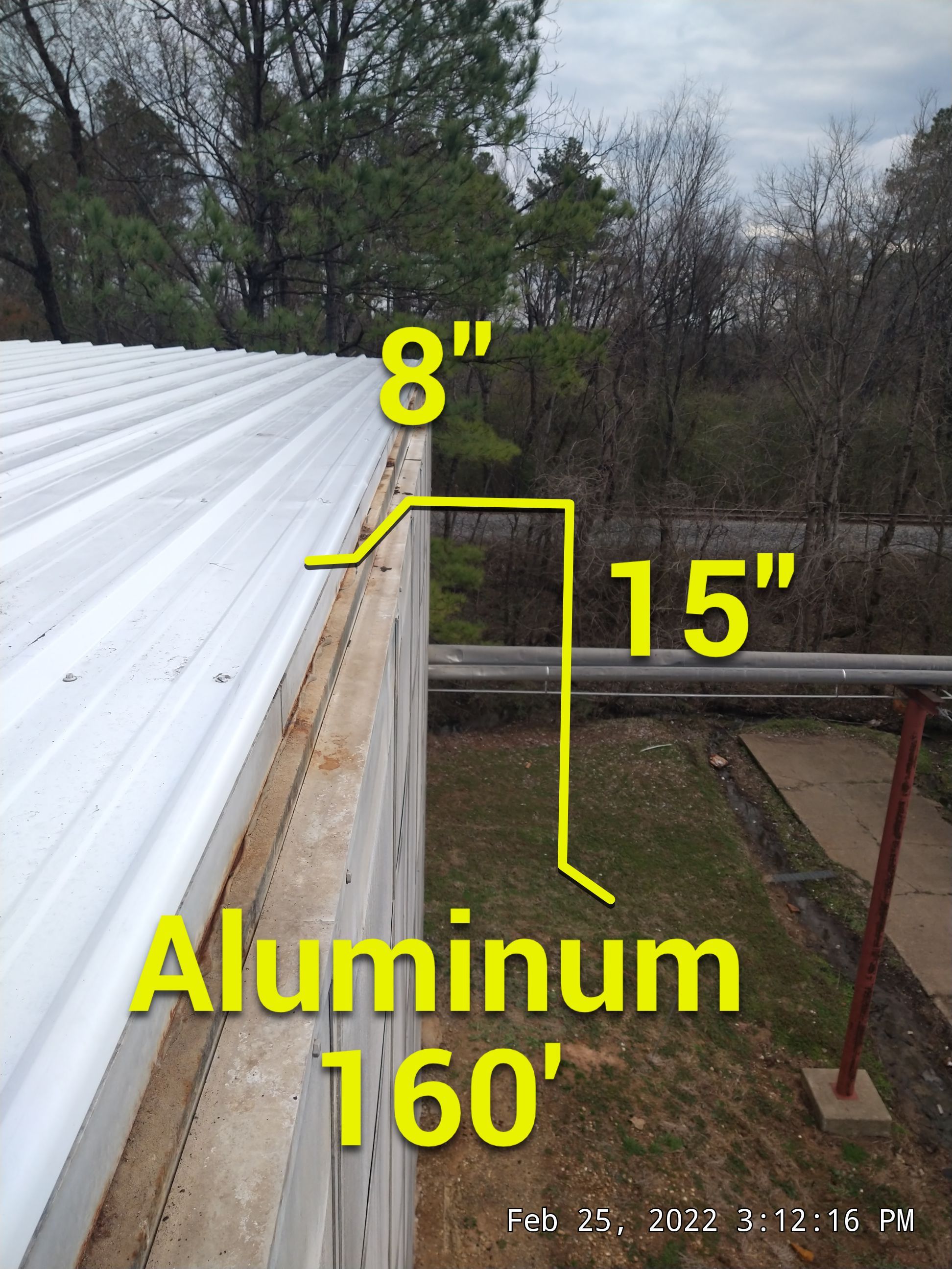 Commercial Roofing Installation using Aluminum Roofing panels by Hostetler Roofing