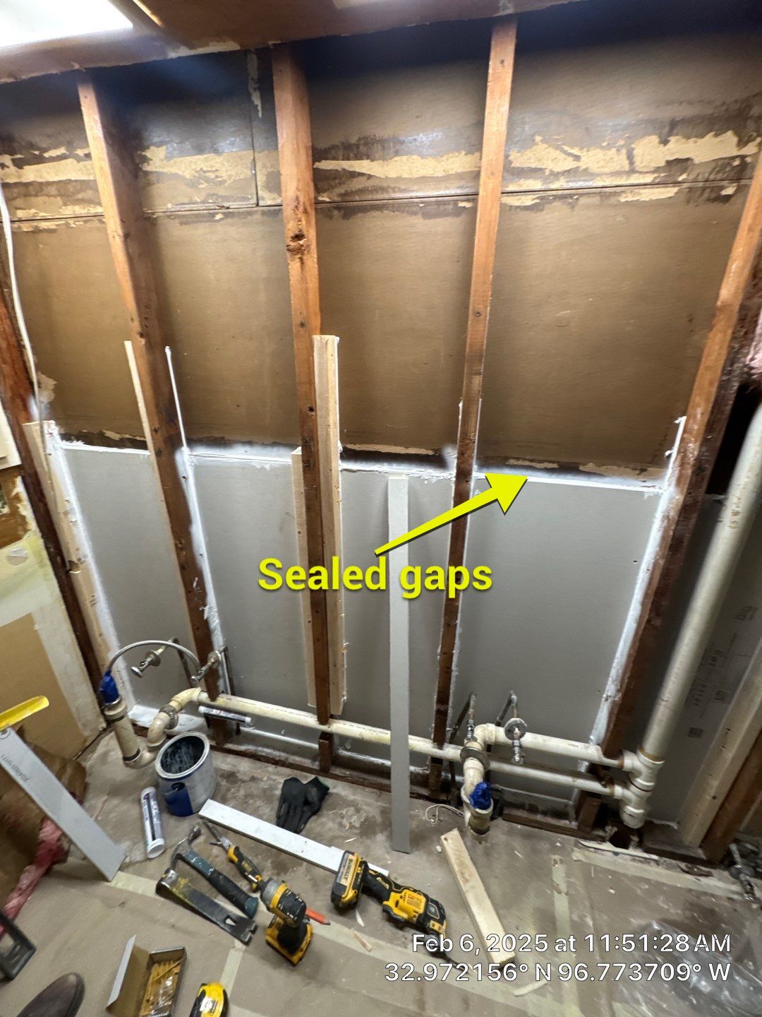 Reconstruction of bathroom after mold remediation by SLM General Contractors & Roofing