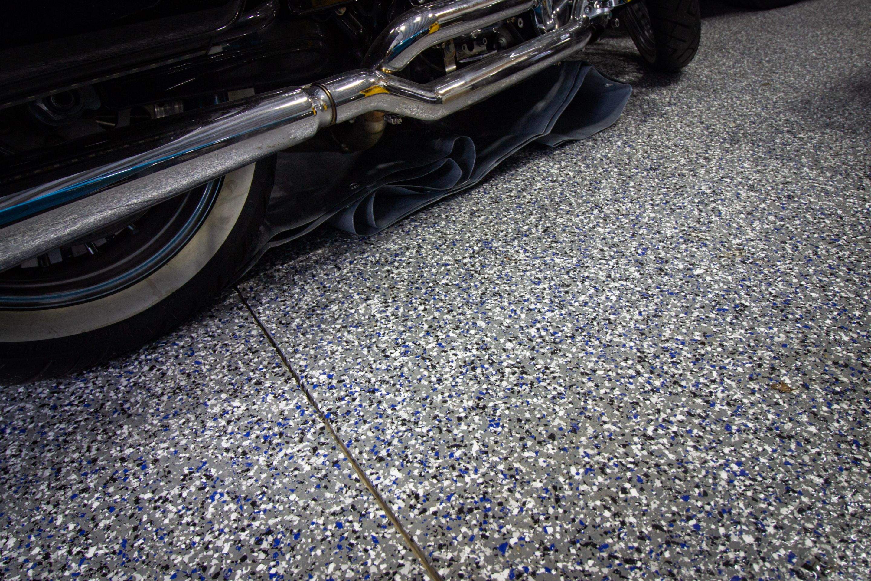 Garage Floor using Galaxy Blue by Your1DayFloor.com