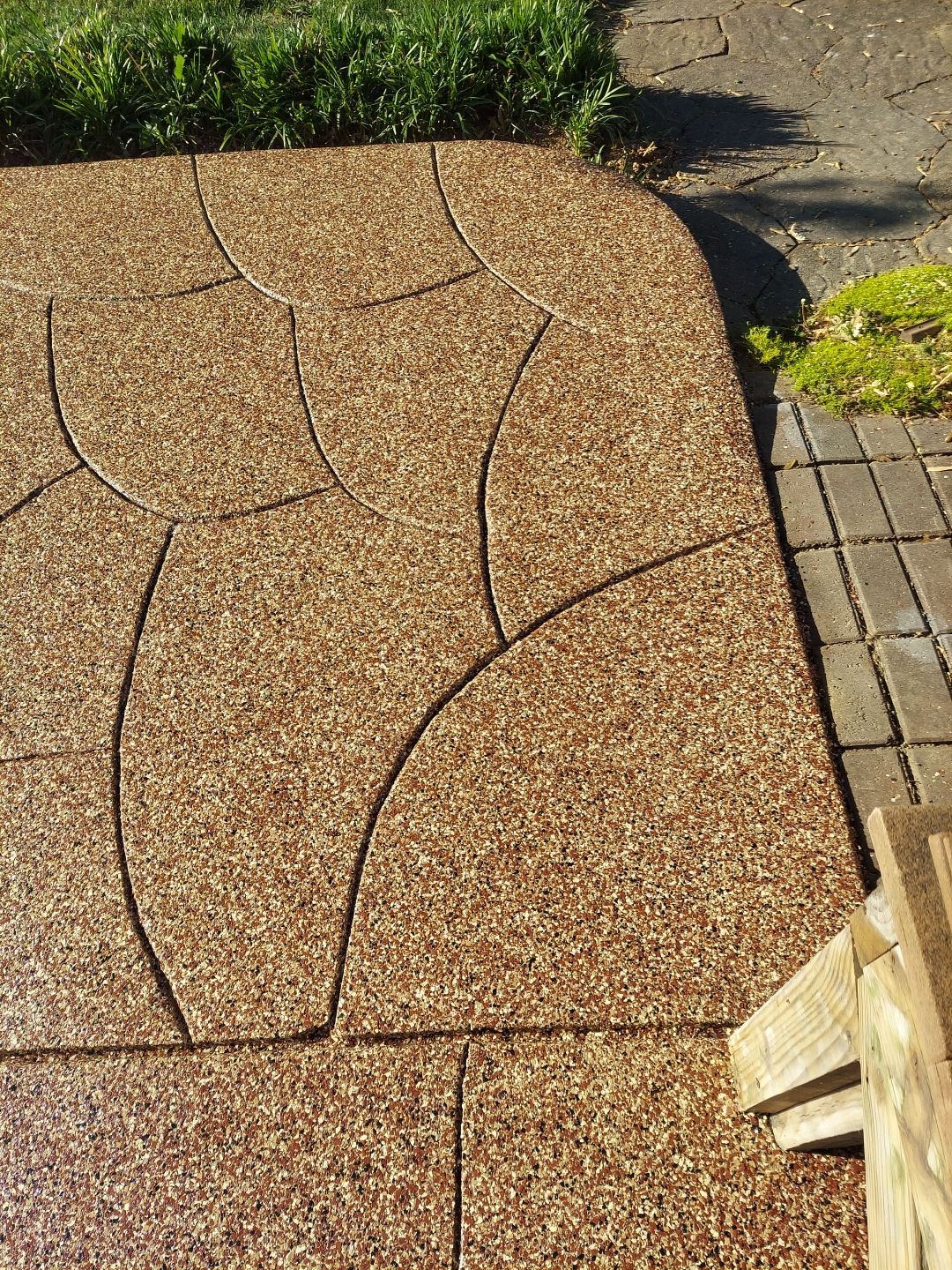Patio with Stone Removal (Chestnut) - Struthers, OH by Alexander Concrete Coatings