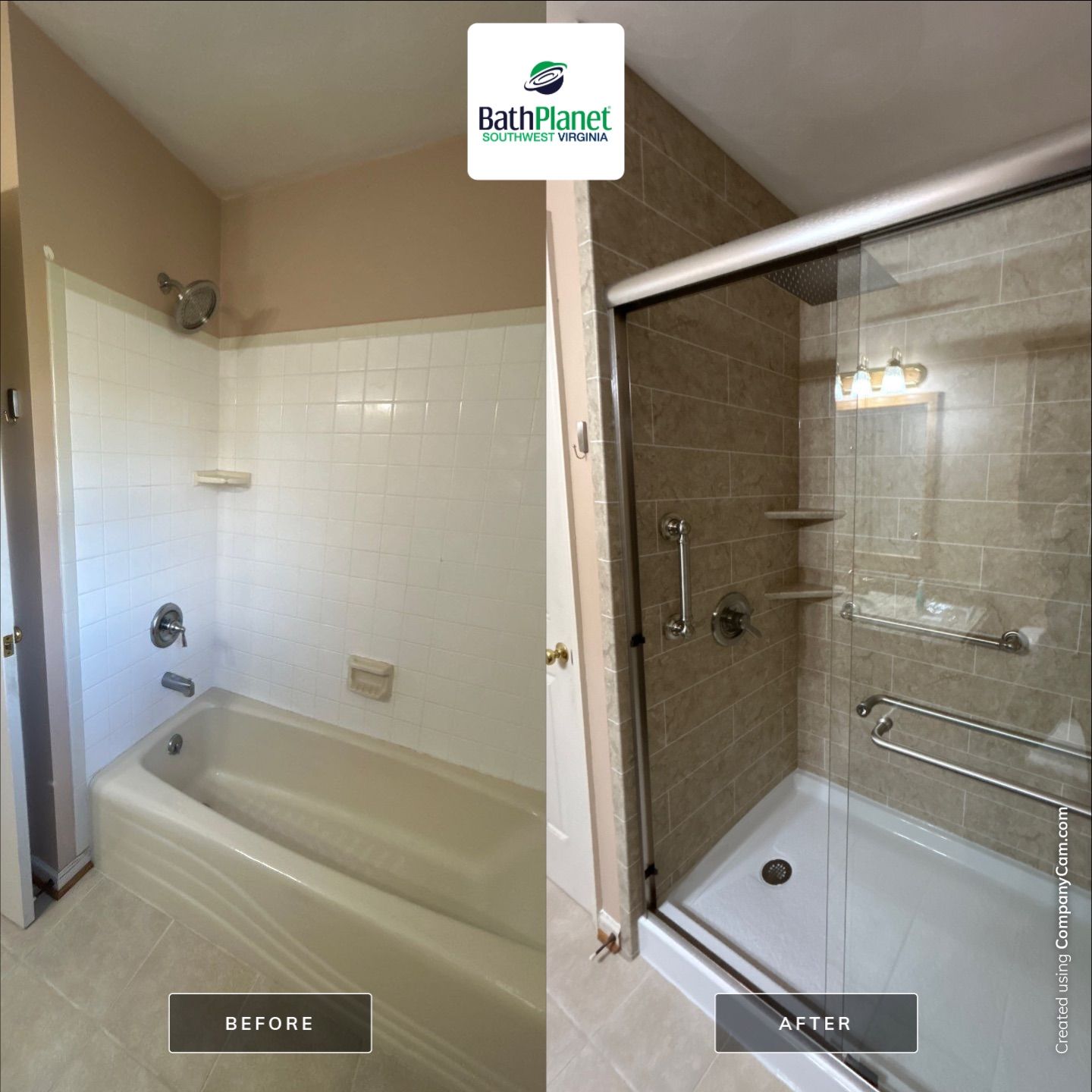 Tub to Shower by BathPlanet SW Virginia