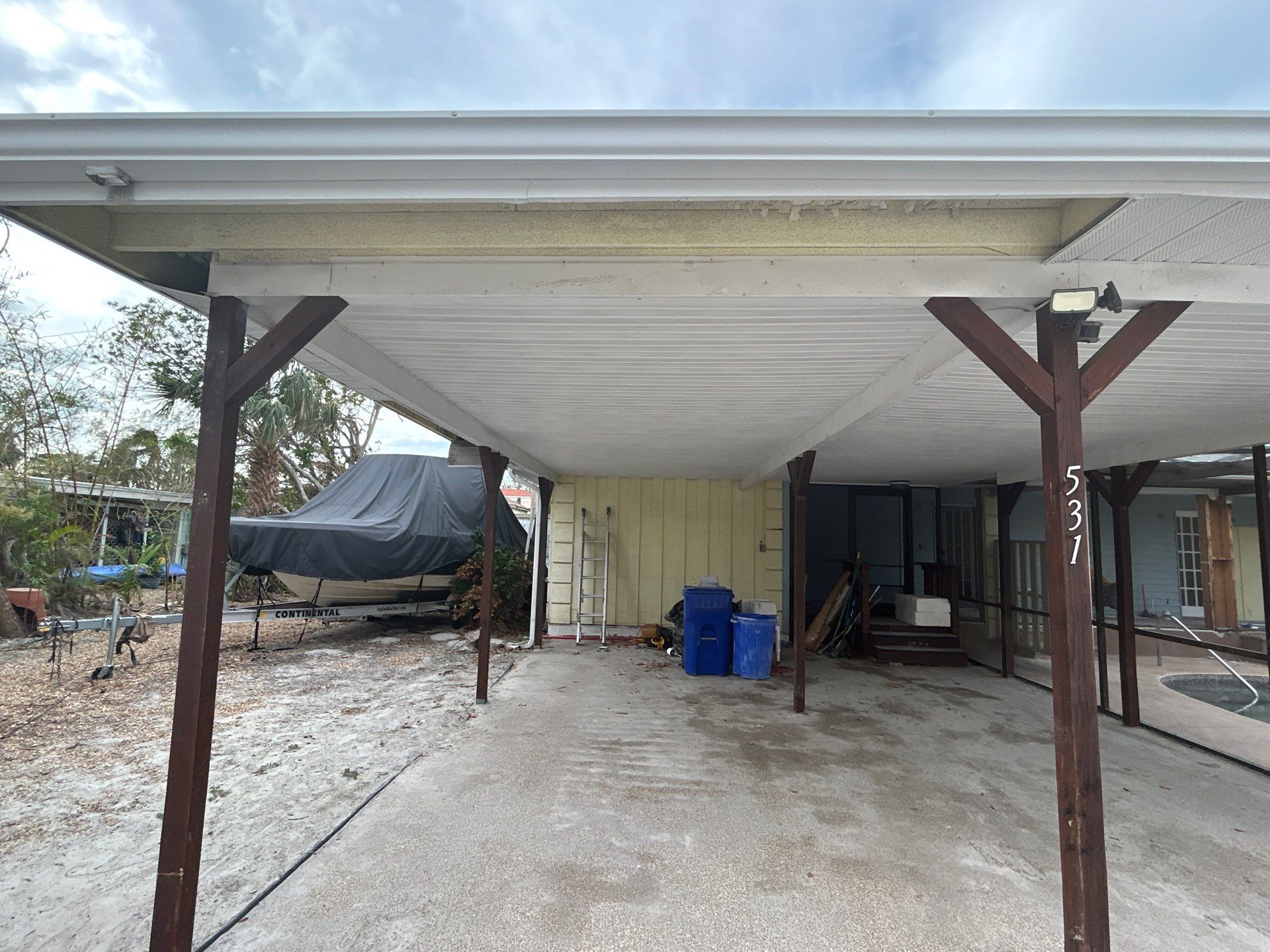 White Soffit and Fascia Upgrade in Longboat Key FL by Gutter Professors