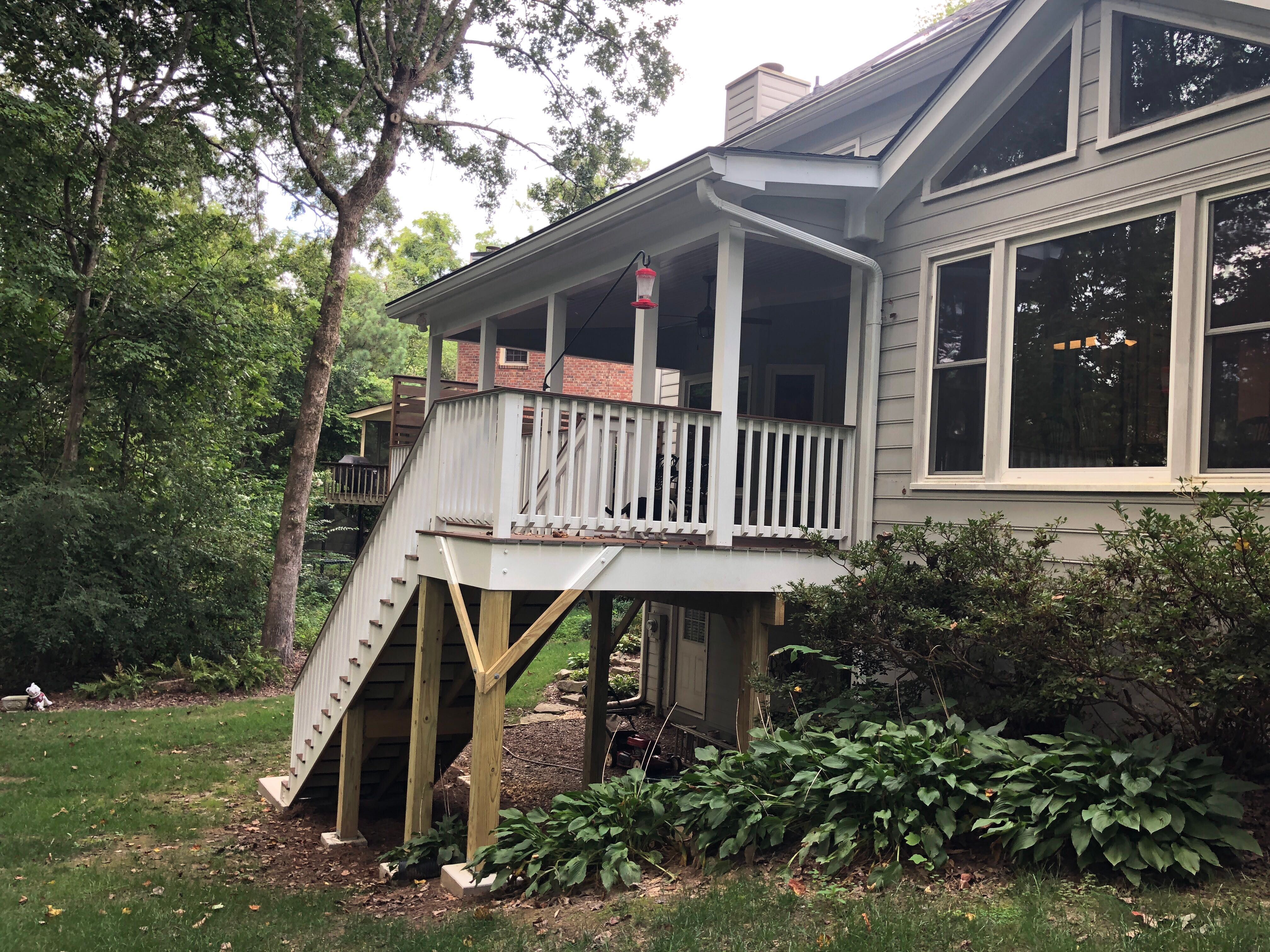 Elevated Wood Deck and Screened-In Porch Addition in Roswell by Swift Home Renovations