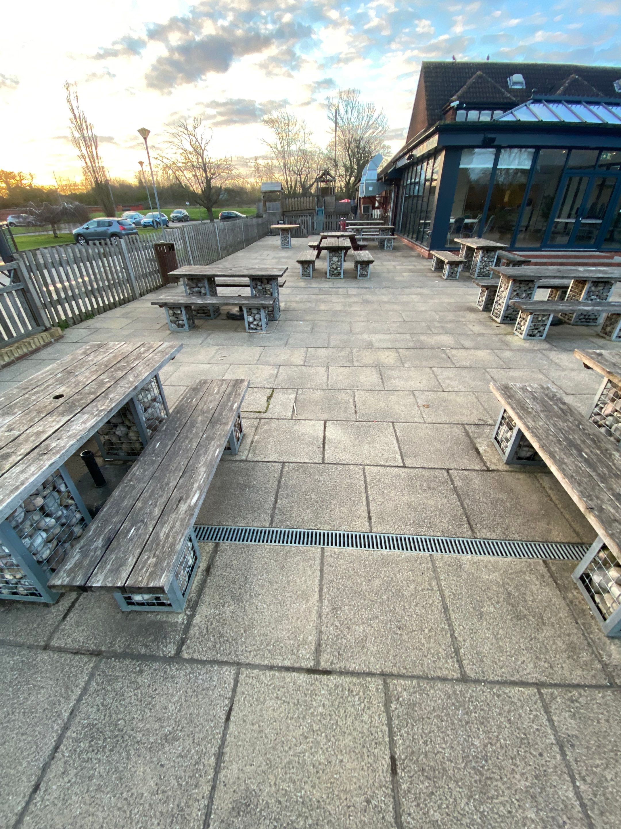 Patio Area Spring Clean using Mosmatic Flat Surface Cleaner by Ges Exterior Cleaning ltd