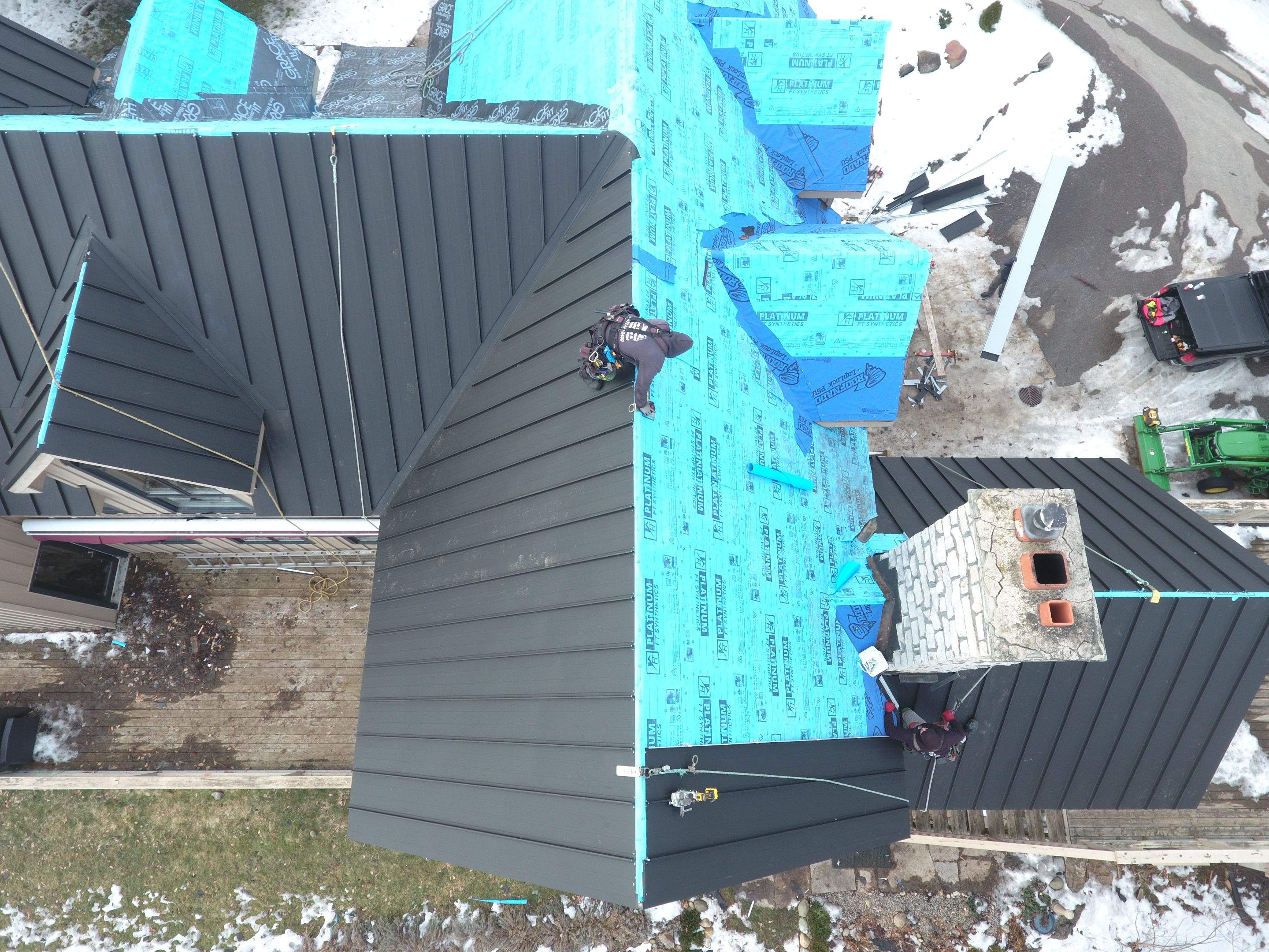 Residential Roofing Installation using 24 Ga Standing Seam Metal by Jay Carter Roofing & Sheet Metal