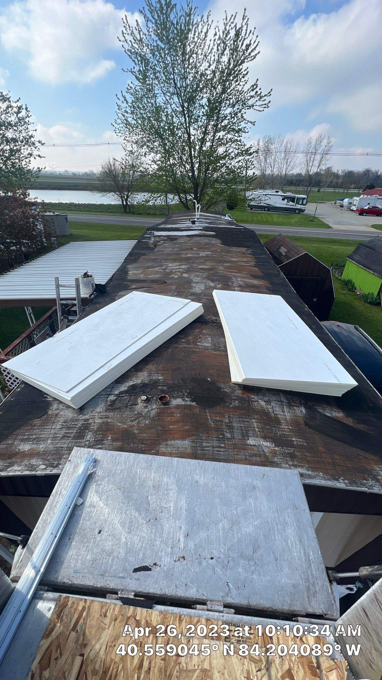 Residential Roofing Installation using 60 mil rubber roof  by Nitro Roofing and Construction