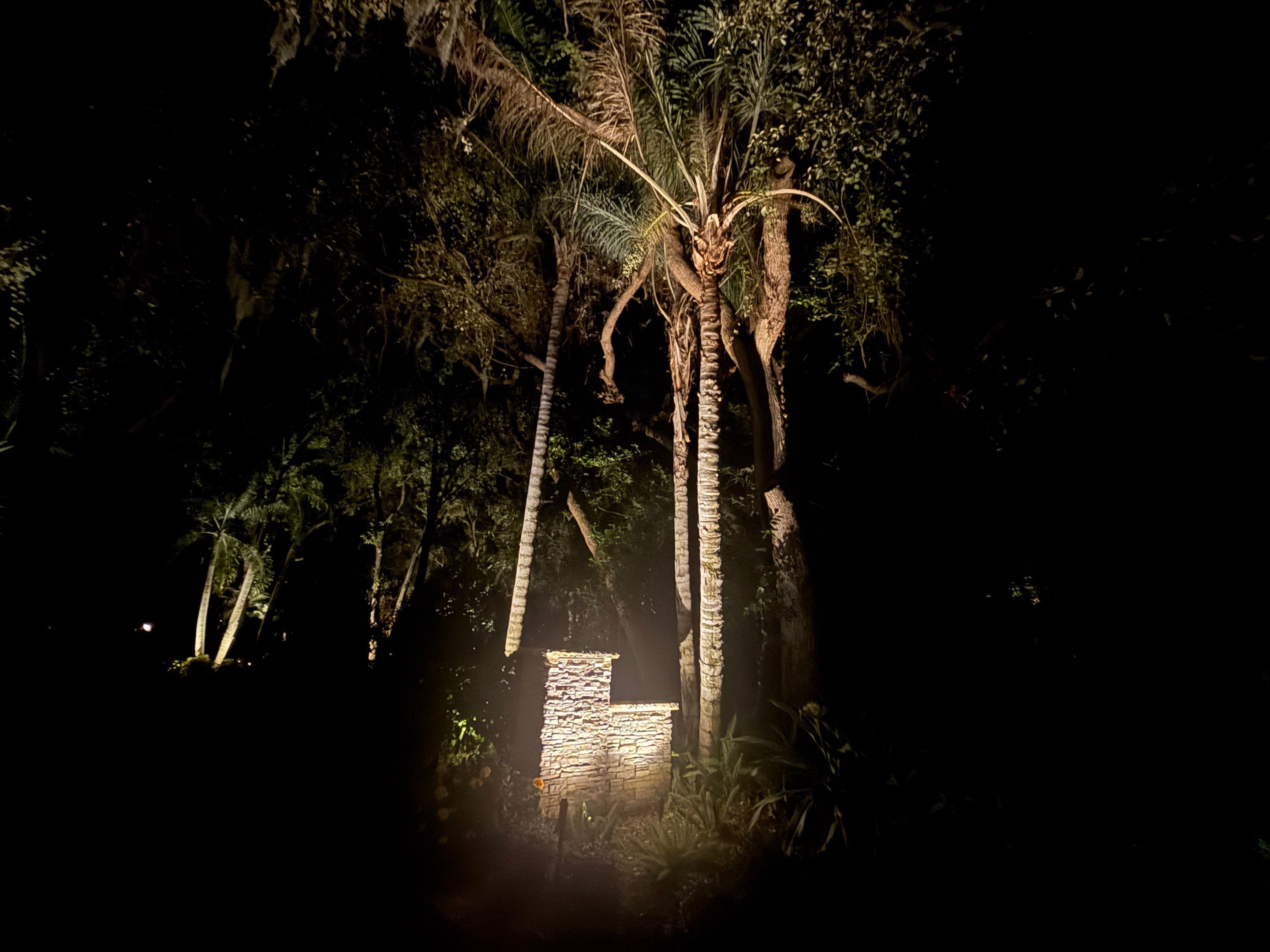 Custom Residential Landscape and Tree Uplighting Project in Odessa by Elegant Accents 