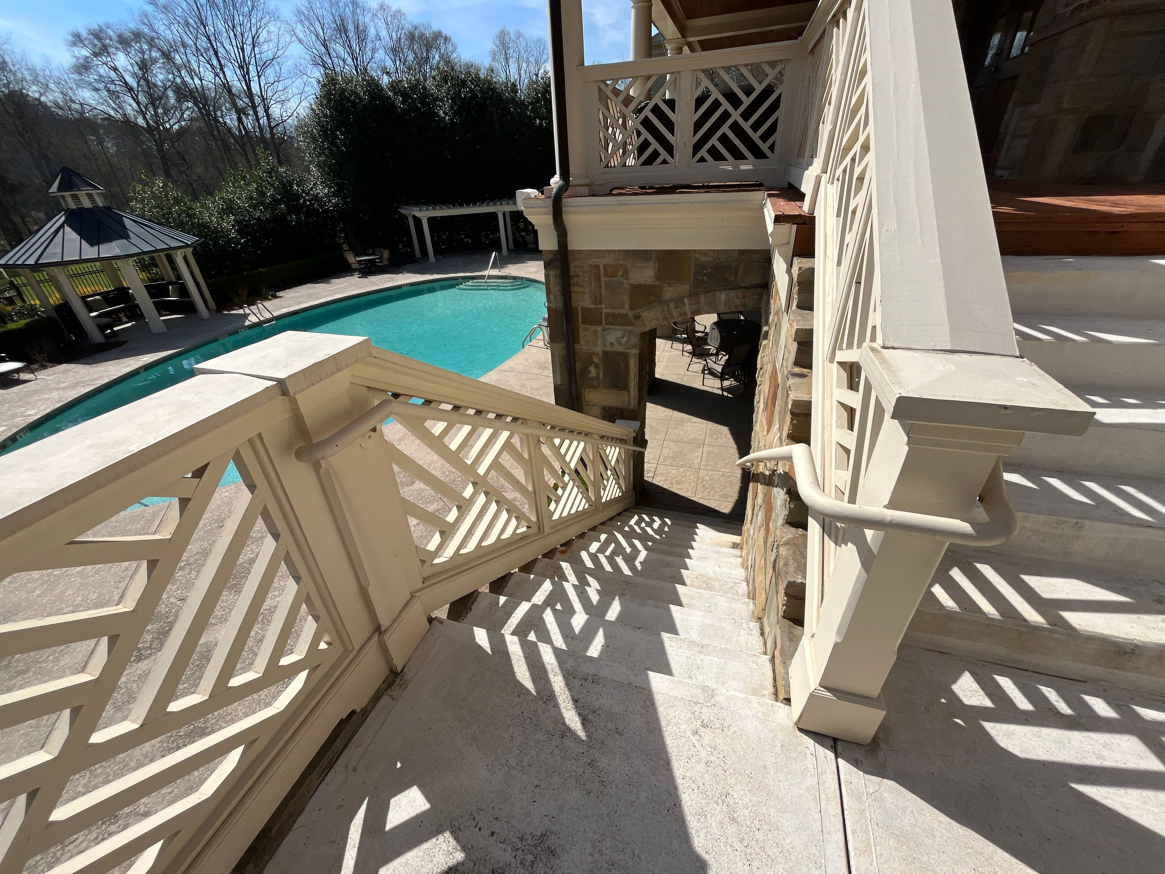 Alpharetta, GA Trex Deck Floor Resurface, Steel Railing Install, and Metal Roof Replacement by Nelson Exteriors 