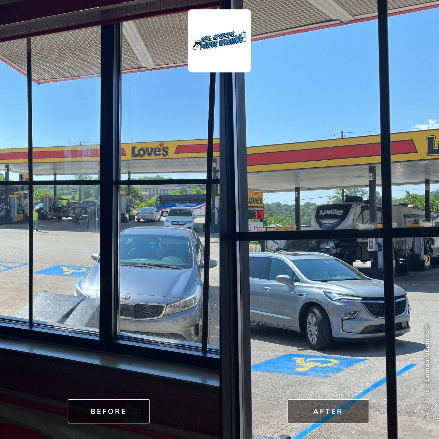 Loves Gas Station by Mr. Mister Power Washing