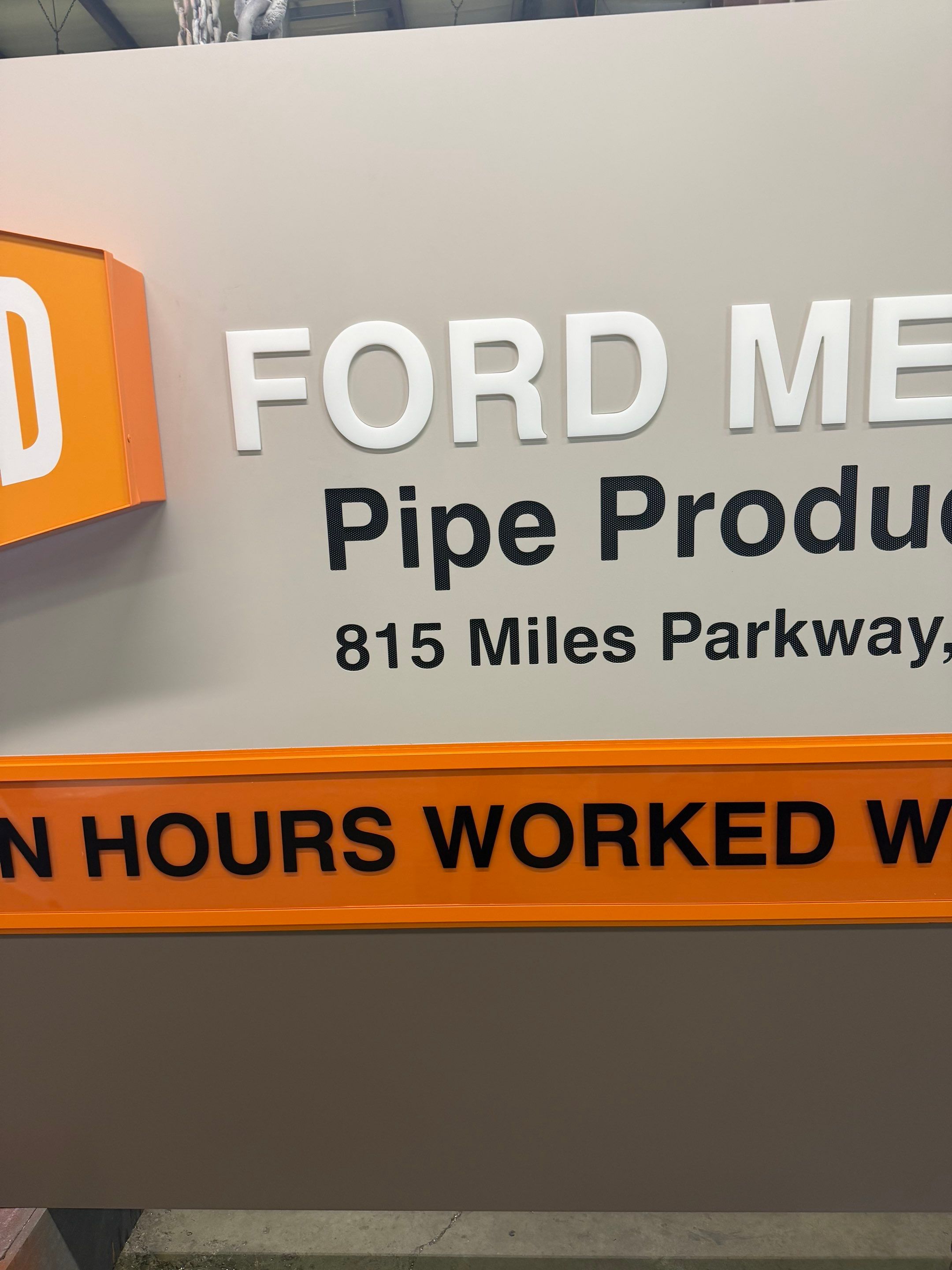 Monument Signage Installation and Site Wayfinding for Ford Meter Box by Hayes Design co