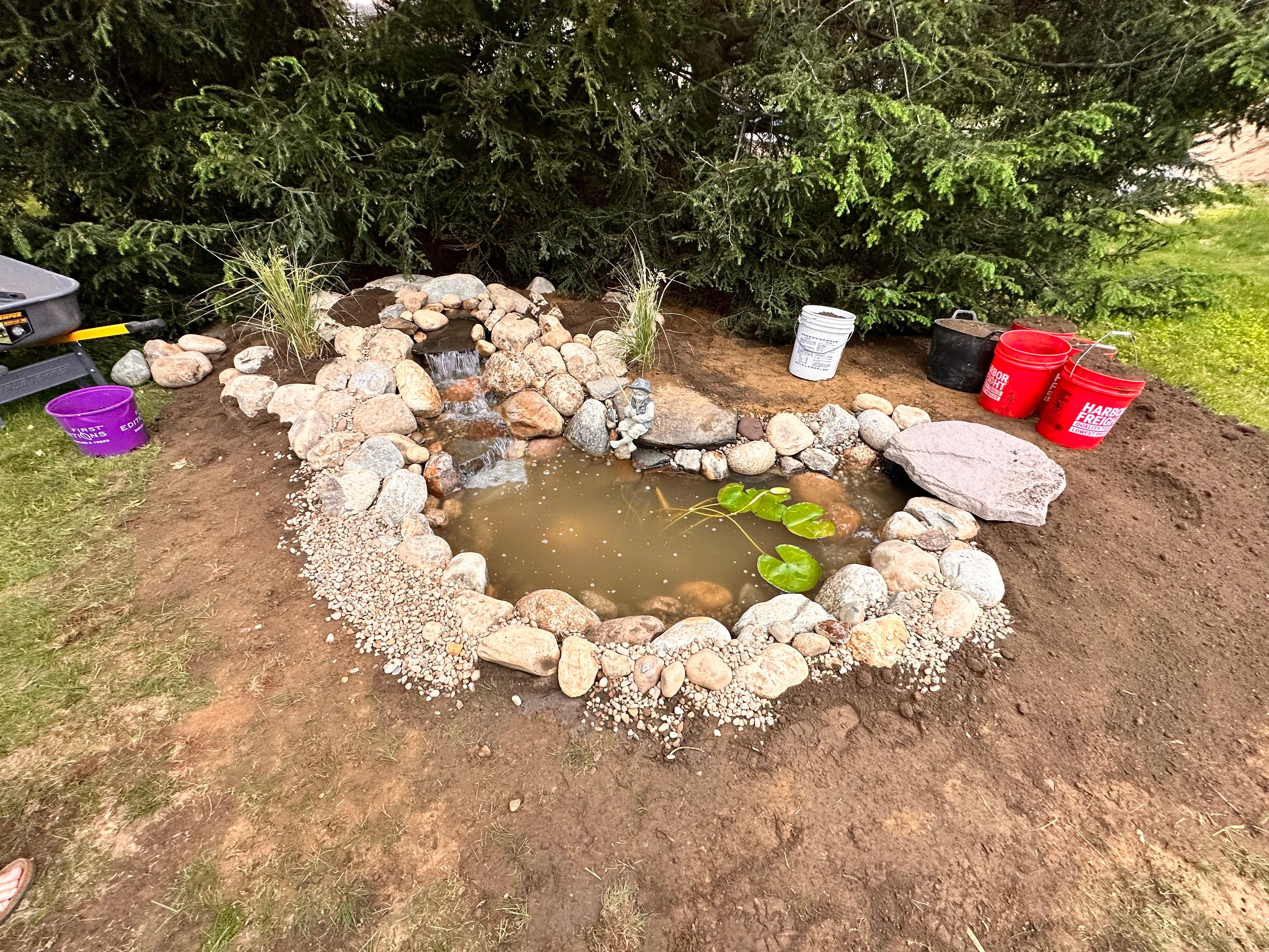 Small Pond For Our Neighbors in South Deerfield by Wicked Water Gardens