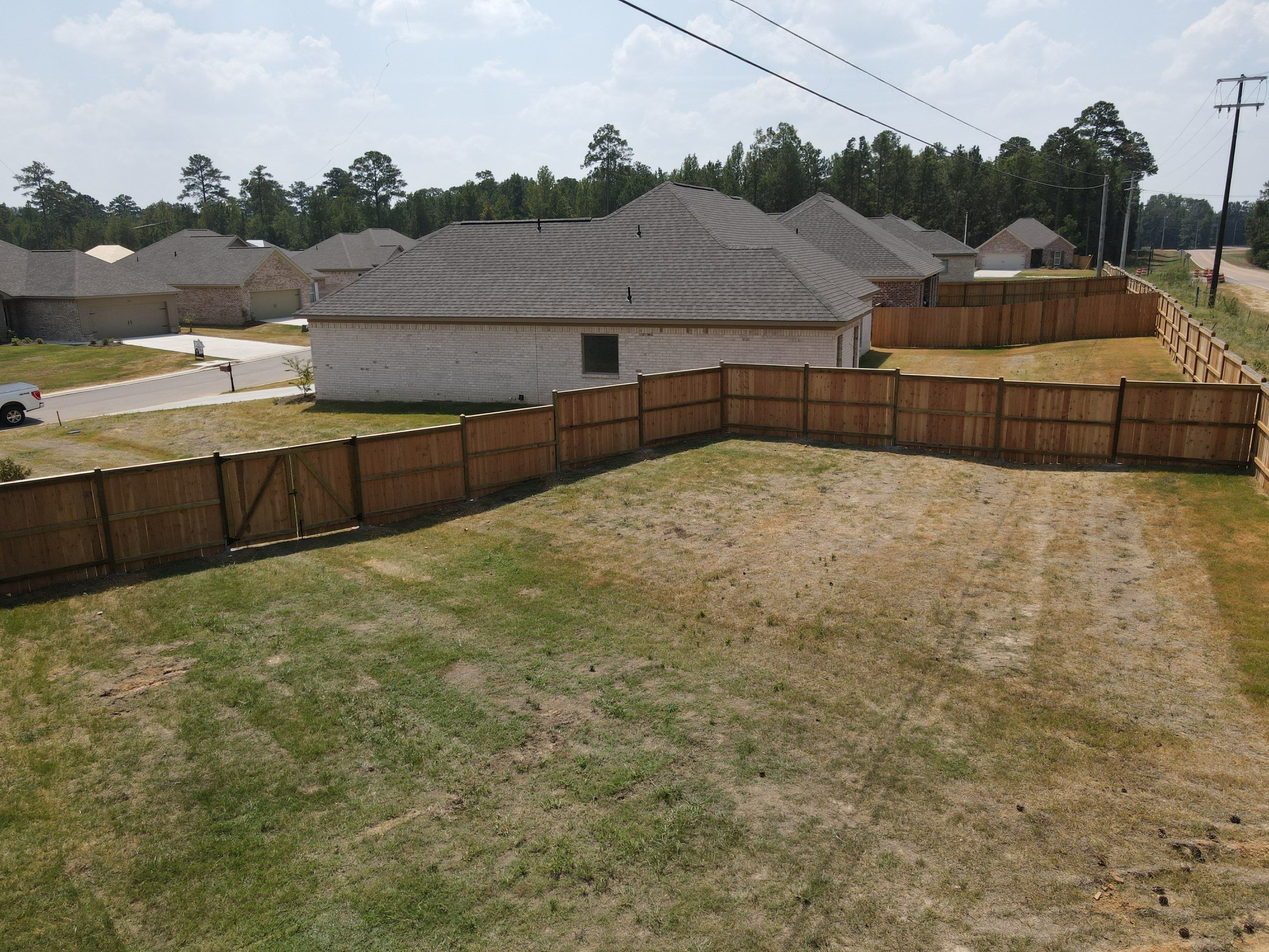 6ft Cedar Good Neighbor Fence by Roberson Construction LLC