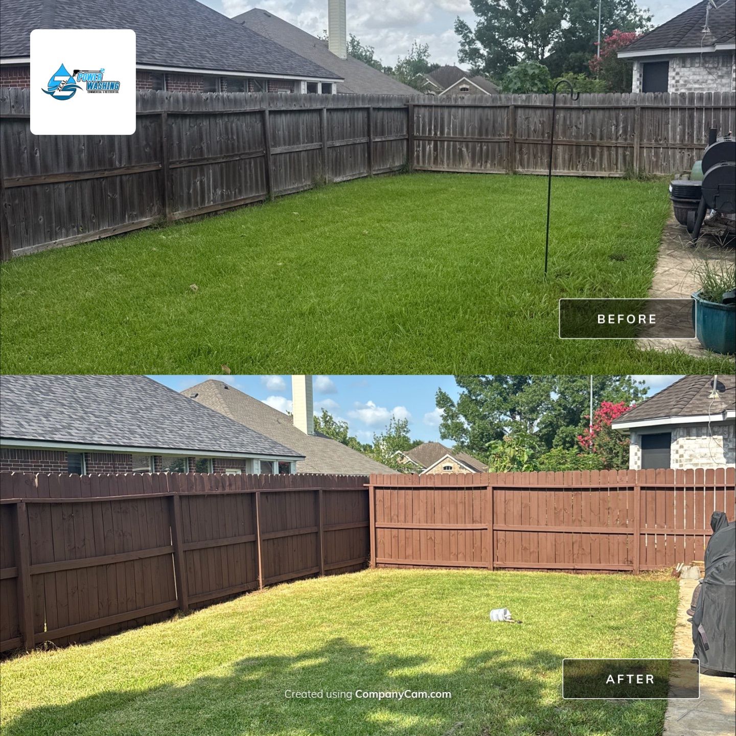 Comprehensive Fence Restoration and Concrete Surface Cleaning in Stafford by Zeal Power Washing