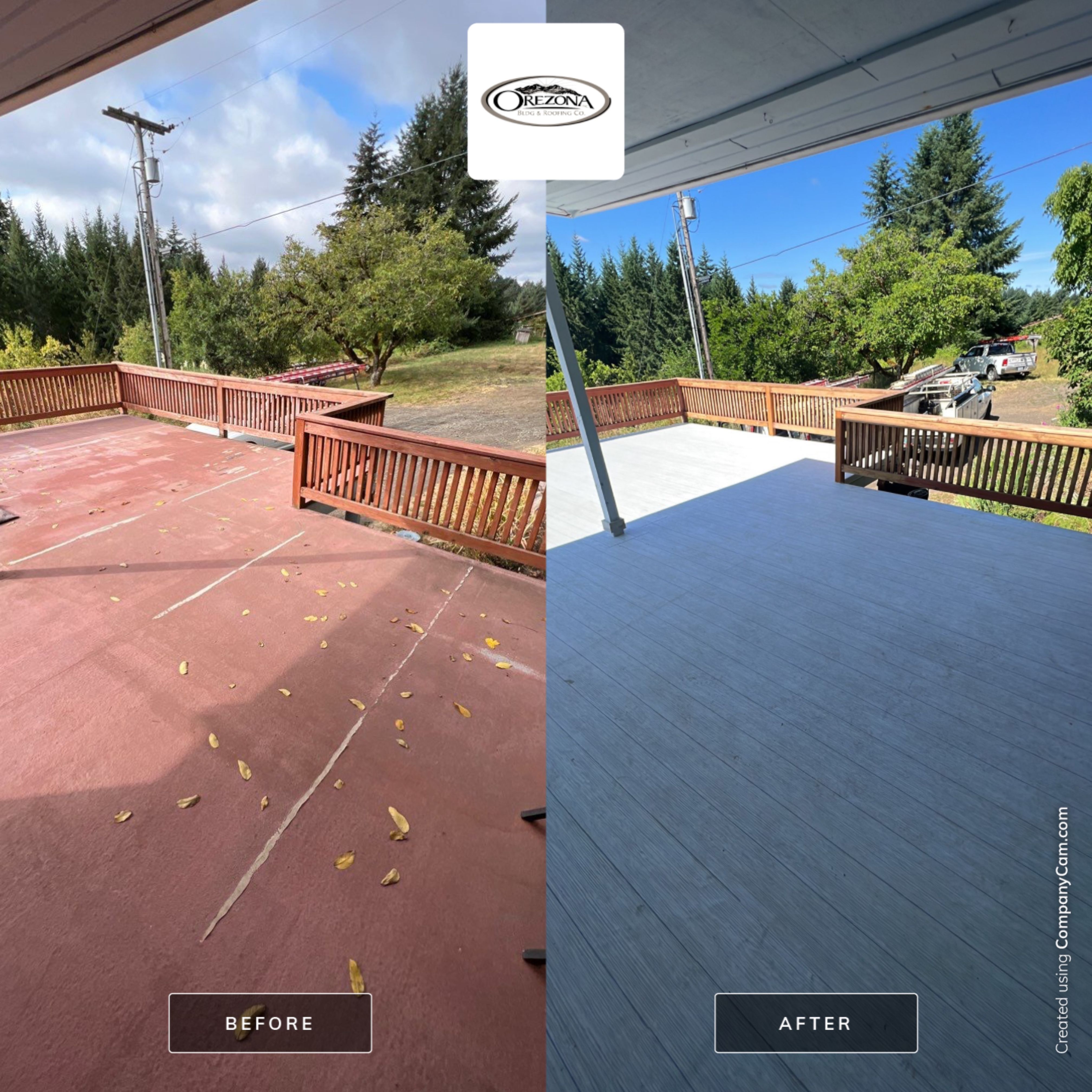 Residential Deck Replacement using Dec-Tec Membrane Color: Grafton by Orezona Building & Roofing Company, Inc.