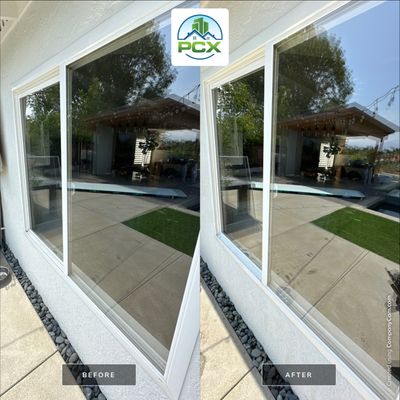 Trifecta Windows, Gutters, Concrete with a side of House Wash