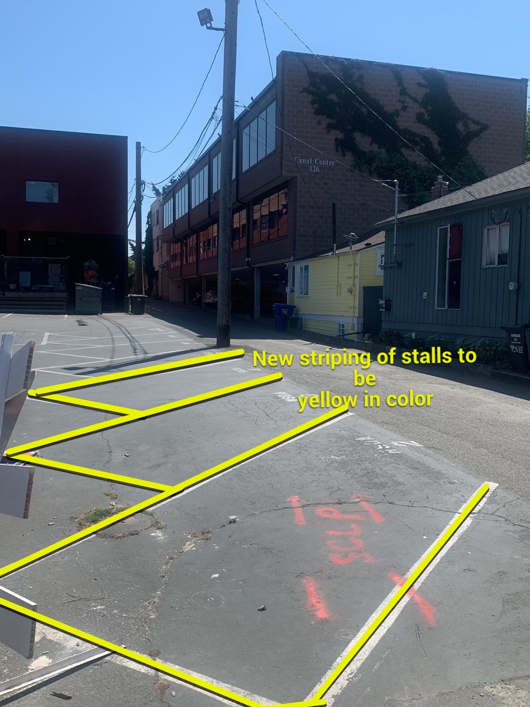 Striping work  by Jireh Asphalt & Concrete Inc 