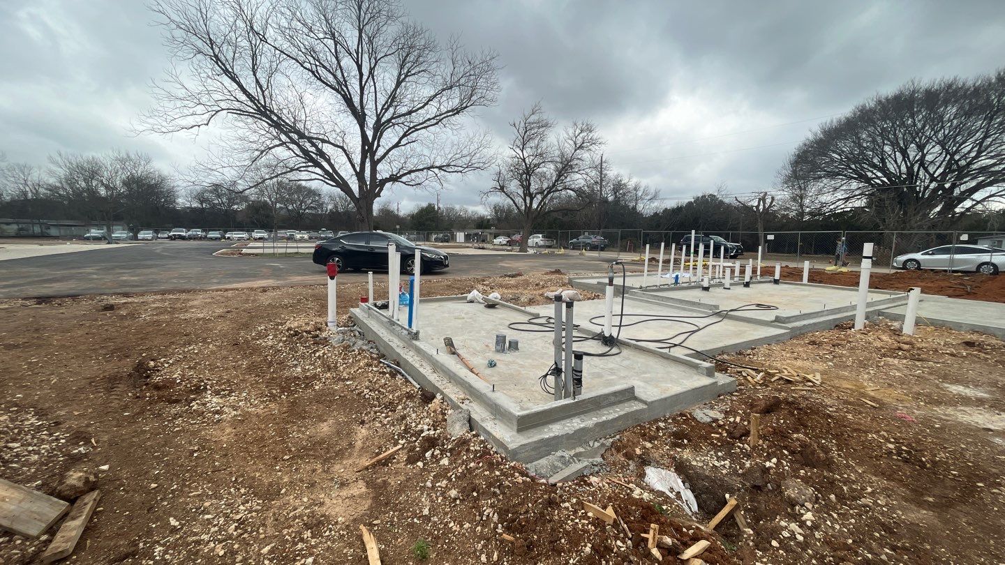 5000 gallon Wimberley Community Welcome Center using Meridian 5000 gallon, 30 degree pitched roof, silo style by Hill Country Rain Water