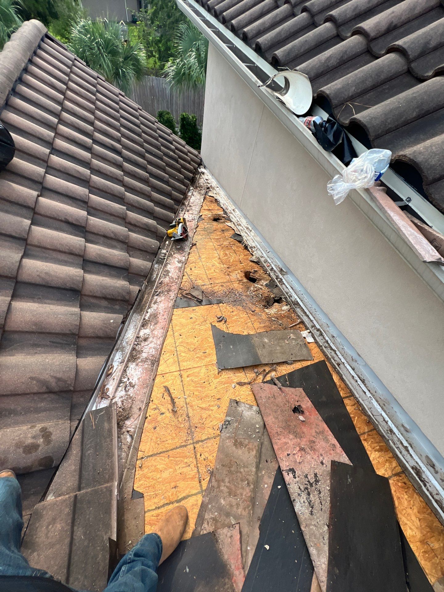 Residential Roofing Repair using tile by Roof Repair Company