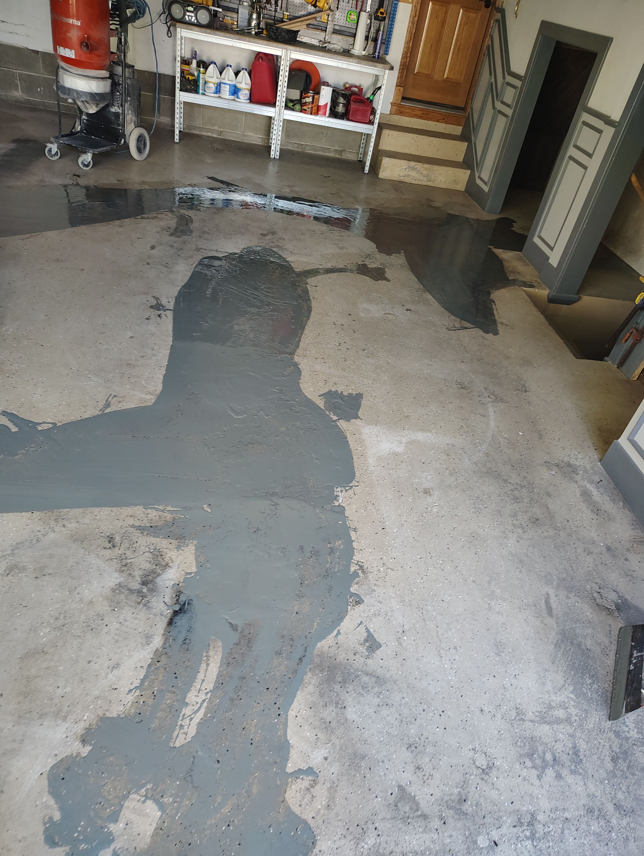 Nightfall Decorative Chip Garage Floor Coating in Luverne, Minnesota by Select Painting, Coatings & Garage Cabinets