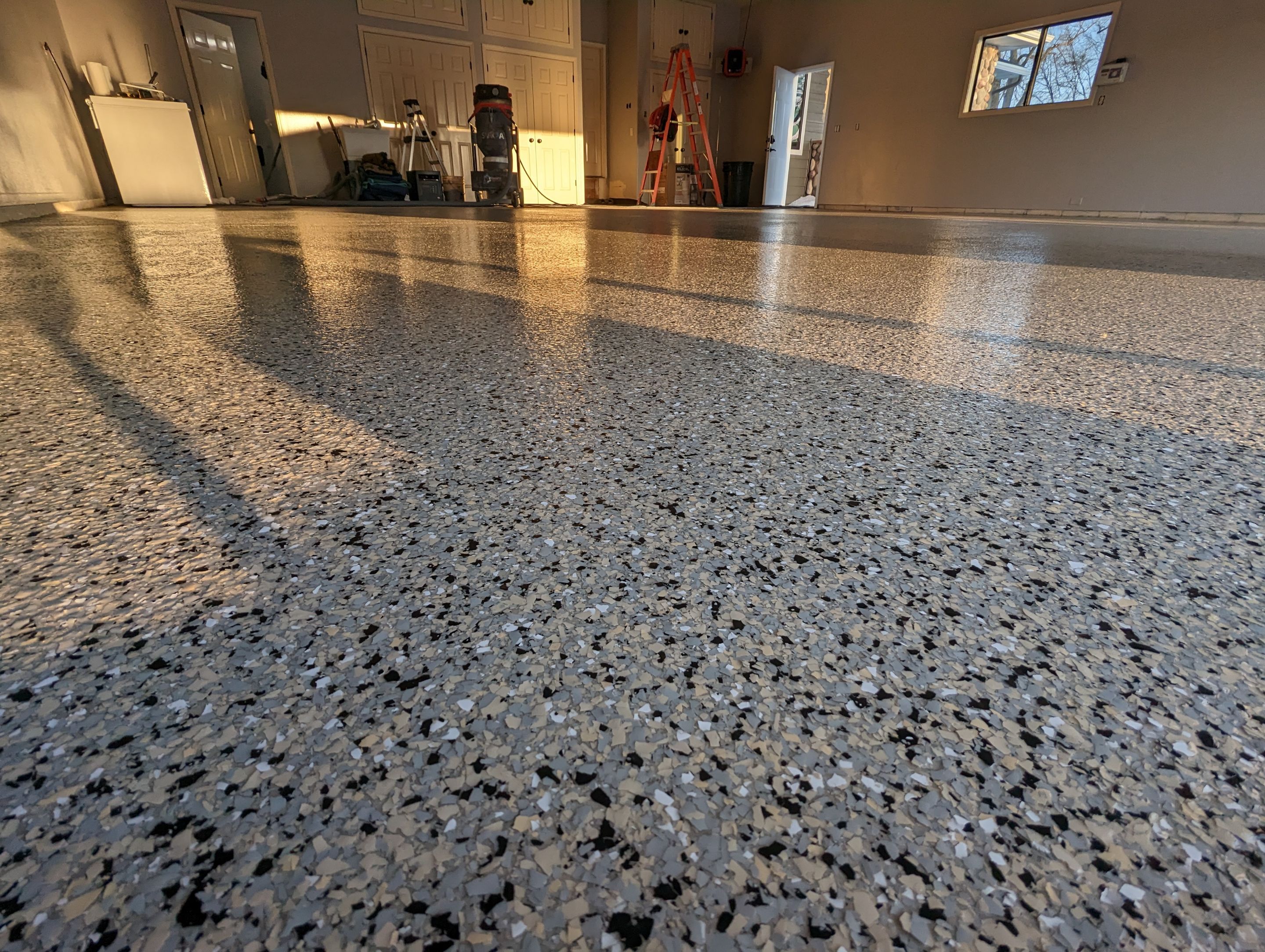 Garage using Mediterranean by Select Painting, Coatings & Garage Cabinets