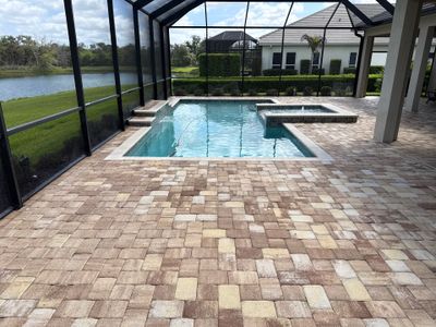 We recently completed a tile roof cleaning in the Vivienda at Bradenton community. The roof had visible algae buildup, which is common in Florida’s humid climate—especially on shaded areas.  For this project, we safely cleaned the roof using a ladder and ground-based soft wash application—no walking on the tile roof. This approach helps prevent cracked or broken tiles while still delivering a thorough, even cleaning.  Our soft washing process targets and eliminates algae at the root, restoring the roof’s appearance and helping extend its lifespan.  At Sunshine AquaWash, we prioritize safety, proper technique, and long-lasting results on every roof cleaning project.