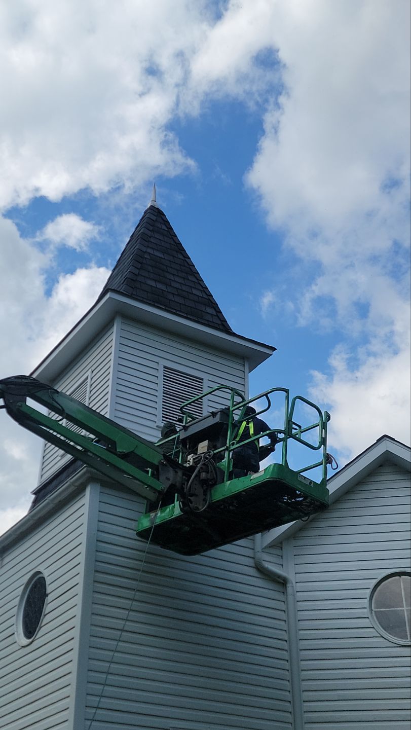 Church Roof Installation using GAF Slateline by ExteriorPros