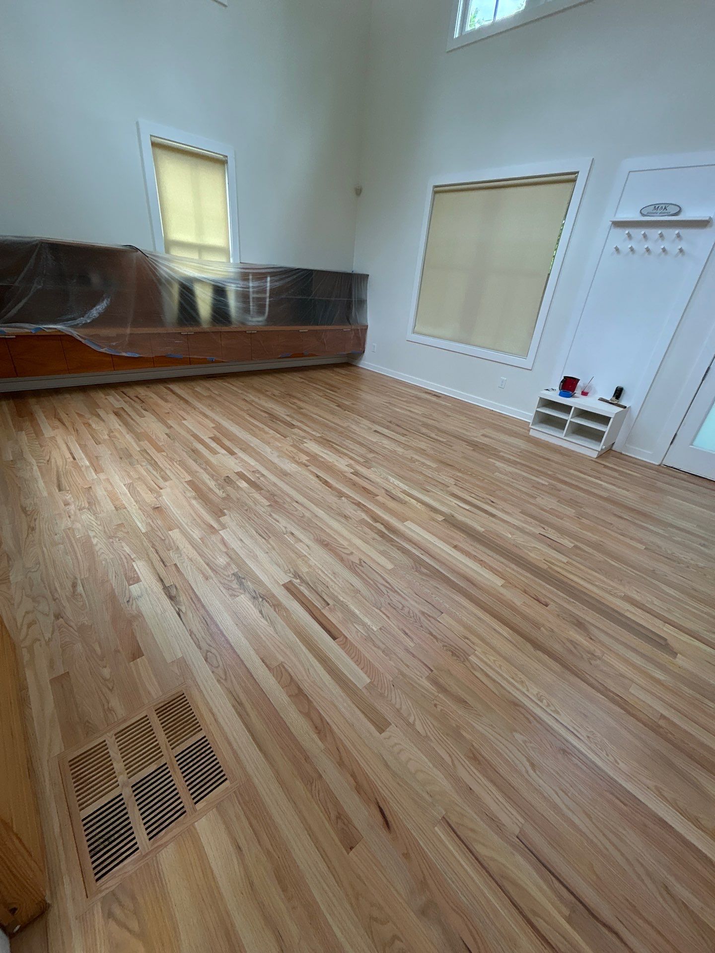 Natural Red Oak floor refinish by Footprints Floors of East Atlanta