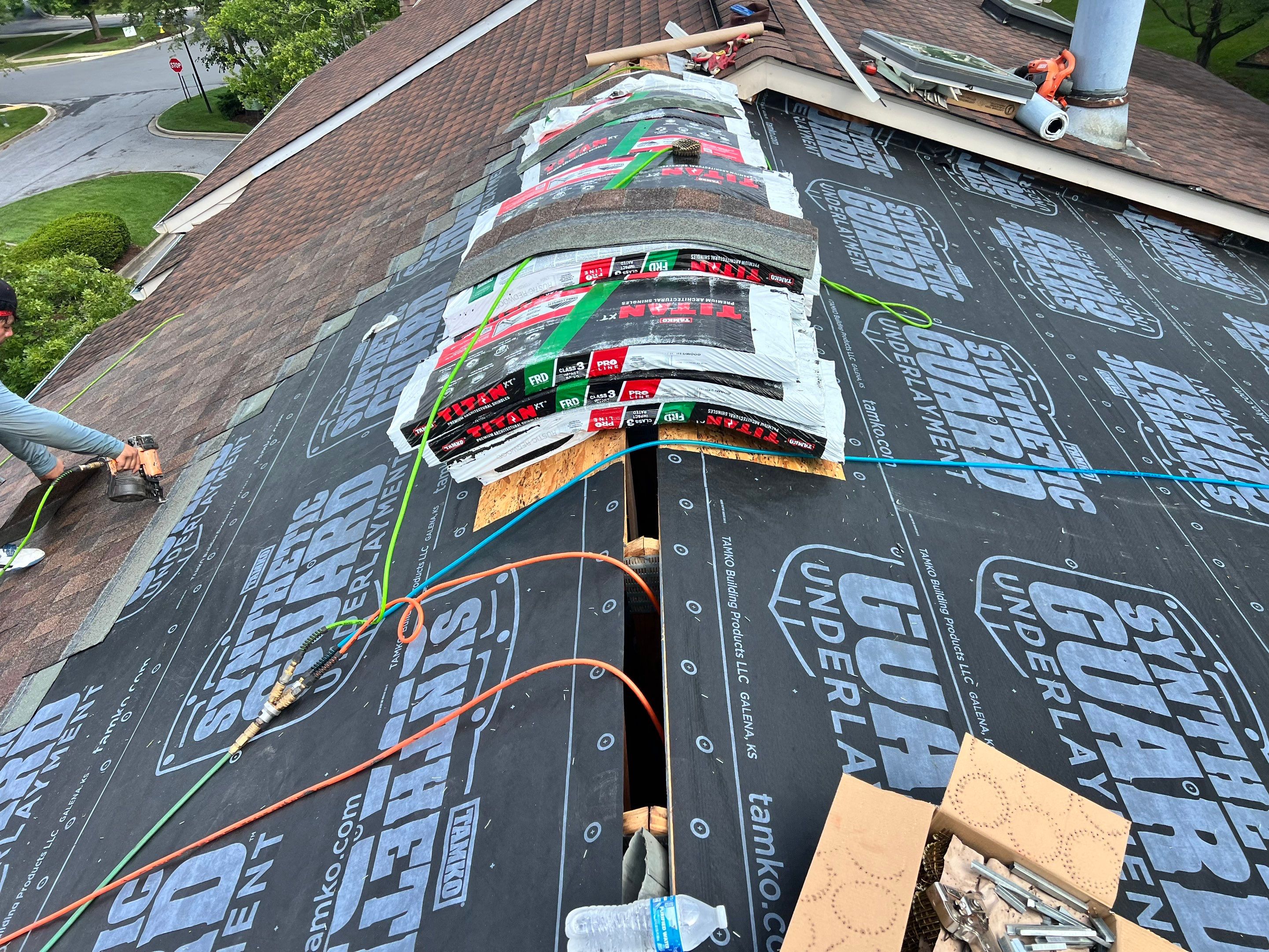 Architectural Shingle Roof Replacement and Skylight Installation in Frederick by Frederick Roof Repair
